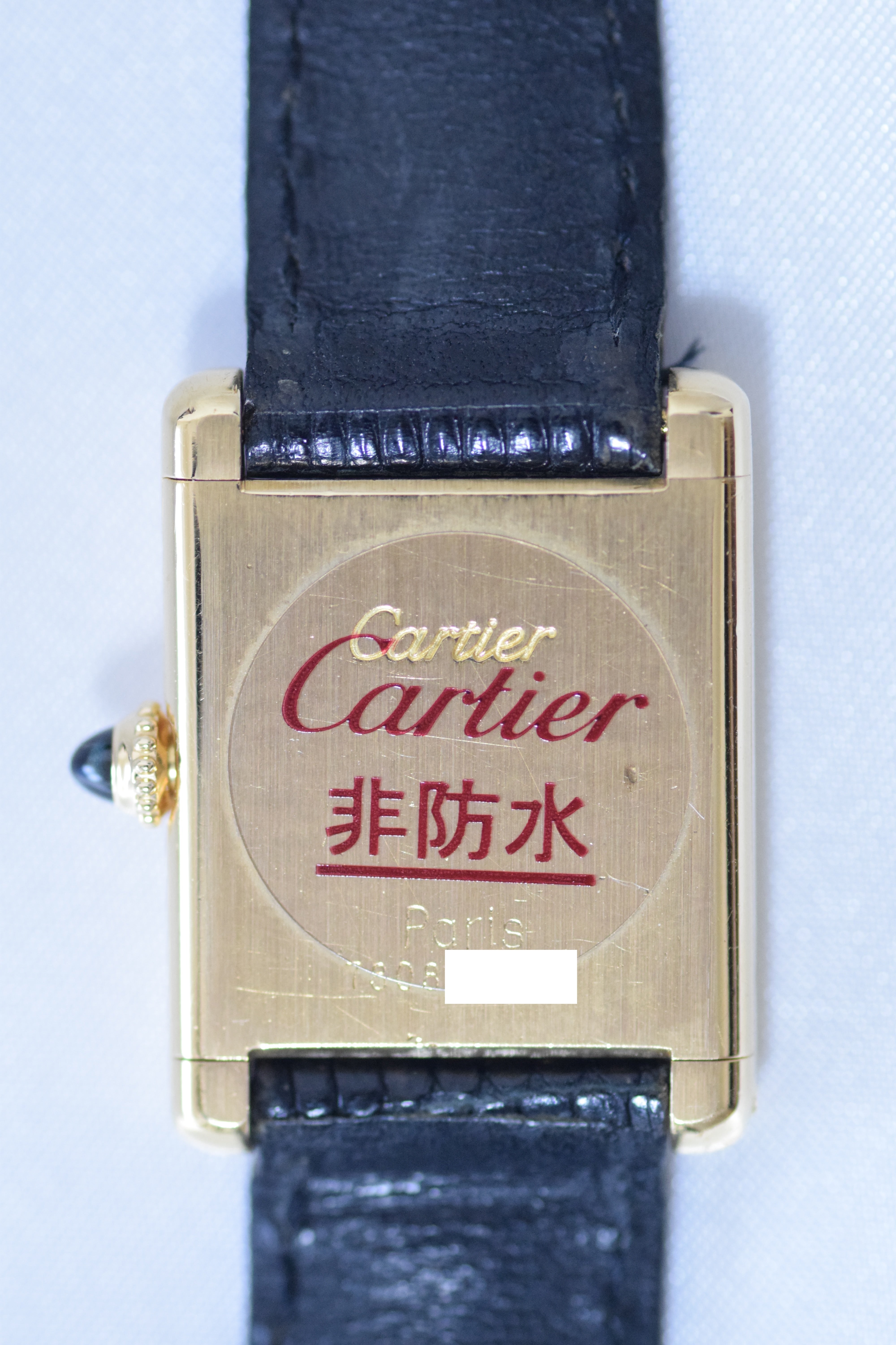1970s Tank Louis Cartier 18K Gold Ladies SM Size