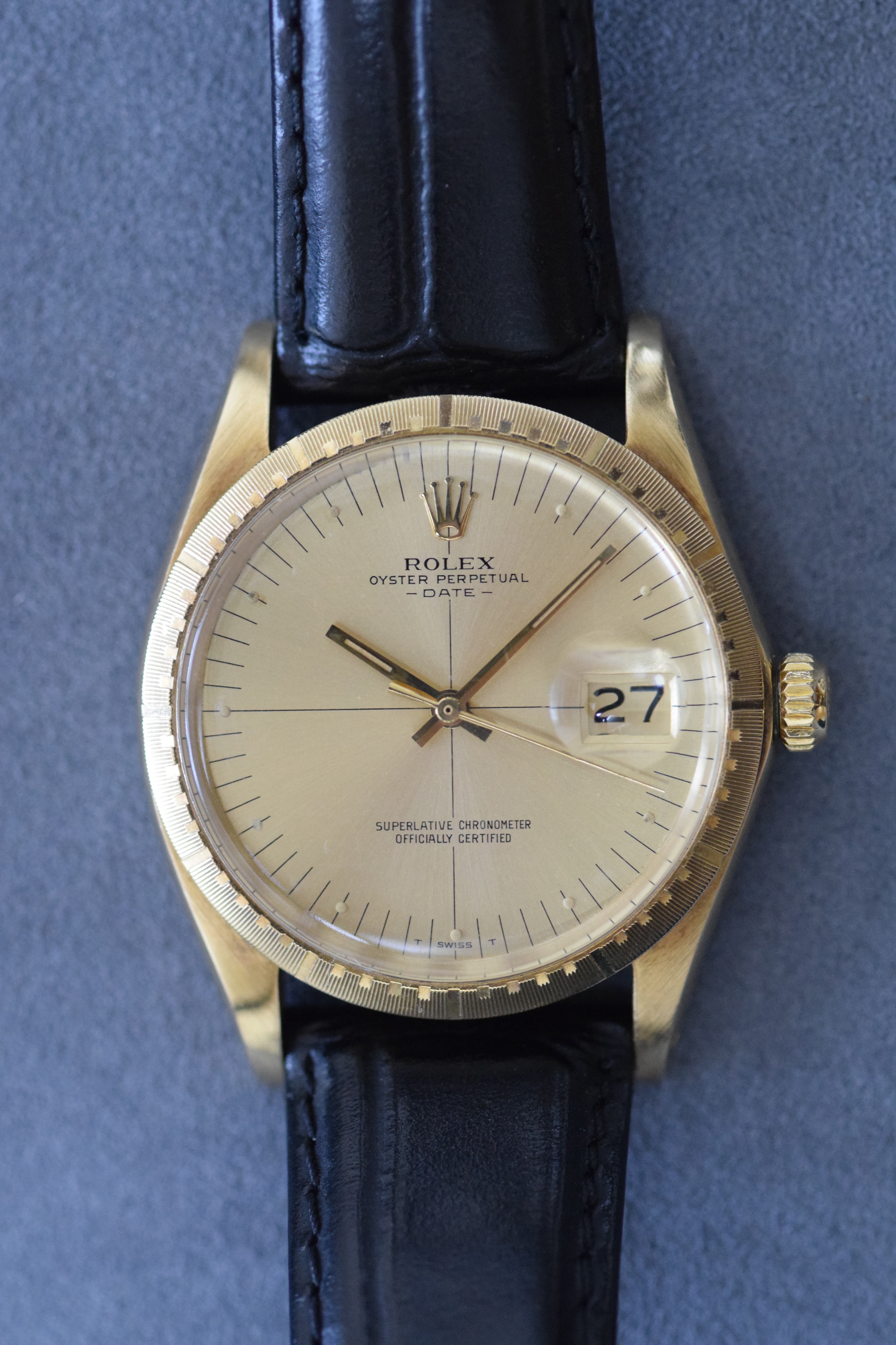 ROLEX ロレックス オイスターパーペチュアルデイト 14KYG ゼファーダイヤル Ref.1512 1970年代