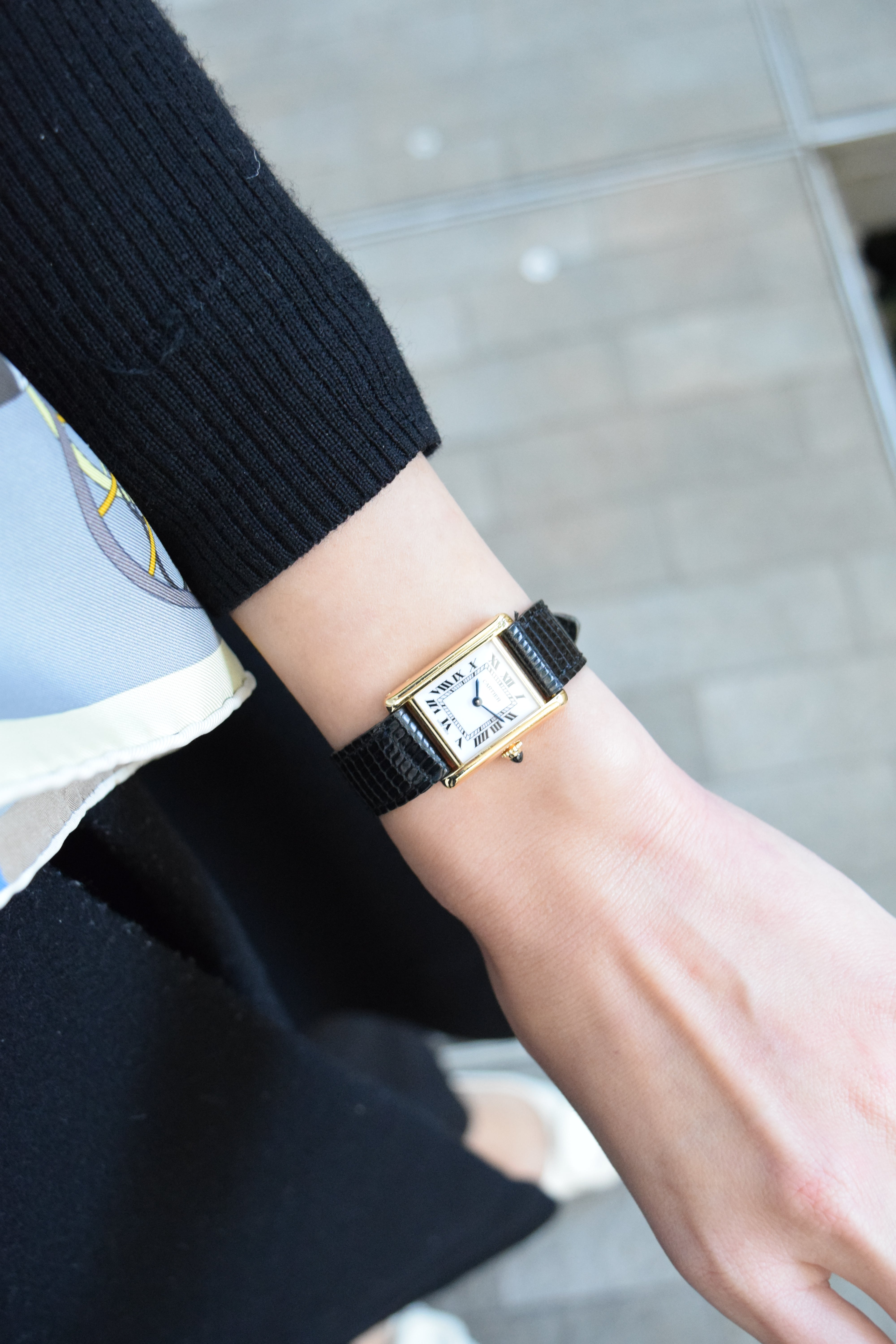 1970s Tank Louis Cartier 18K Gold Ladies SM Size