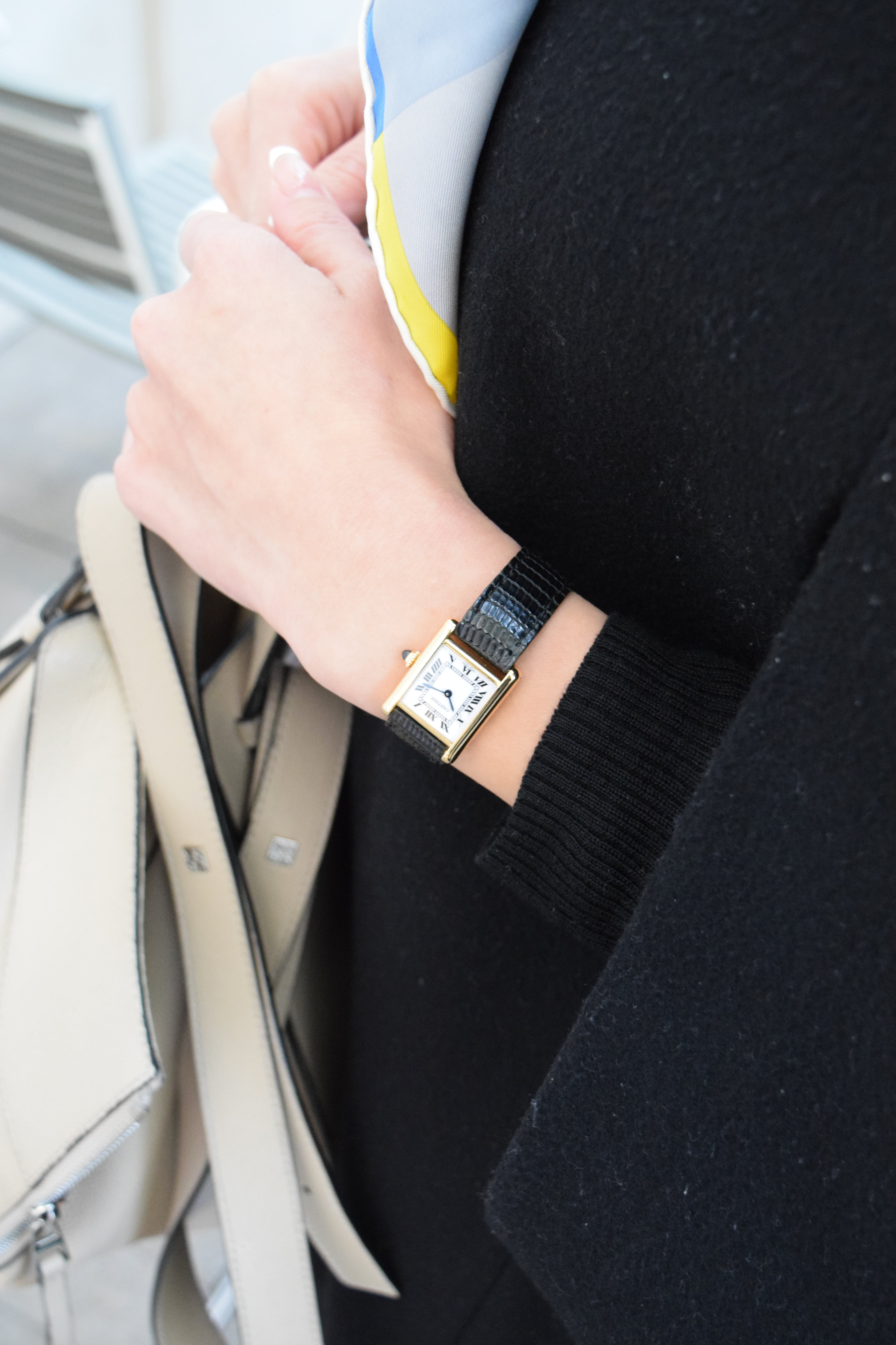 1970s Tank Louis Cartier 18K Gold Ladies SM Size