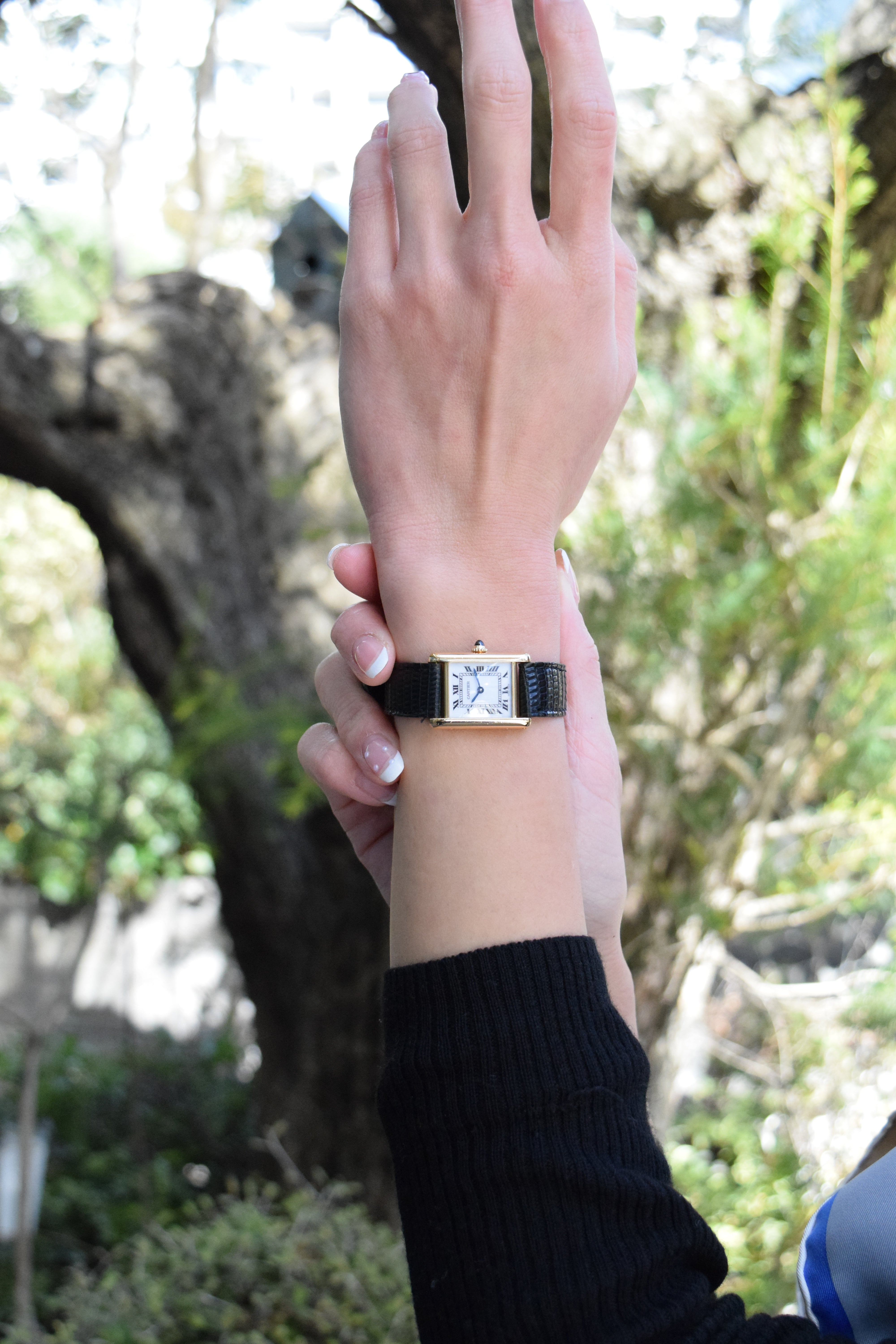 1970s Tank Louis Cartier 18K Gold Ladies SM Size