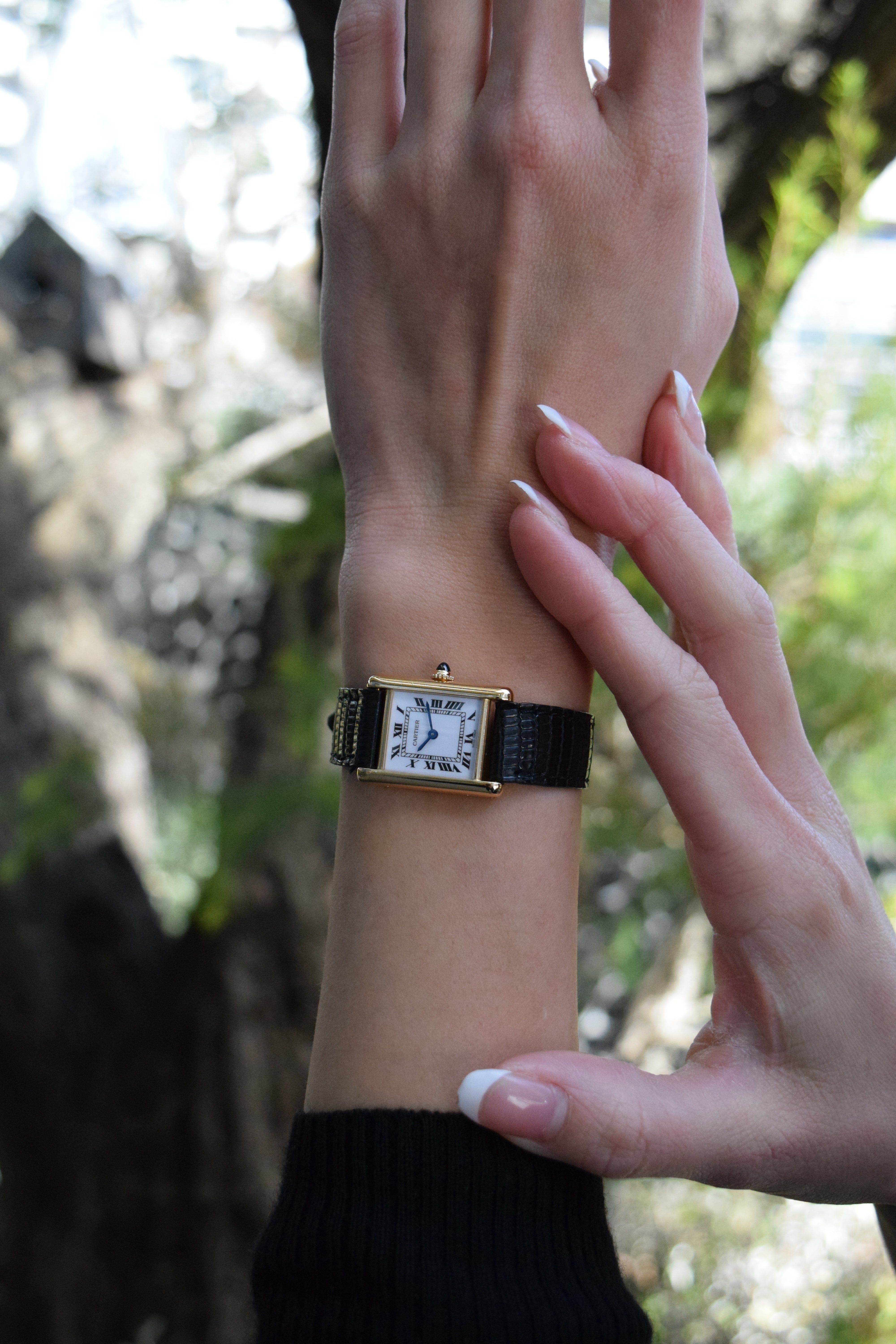 1970s Tank Louis Cartier 18K Gold Ladies SM Size