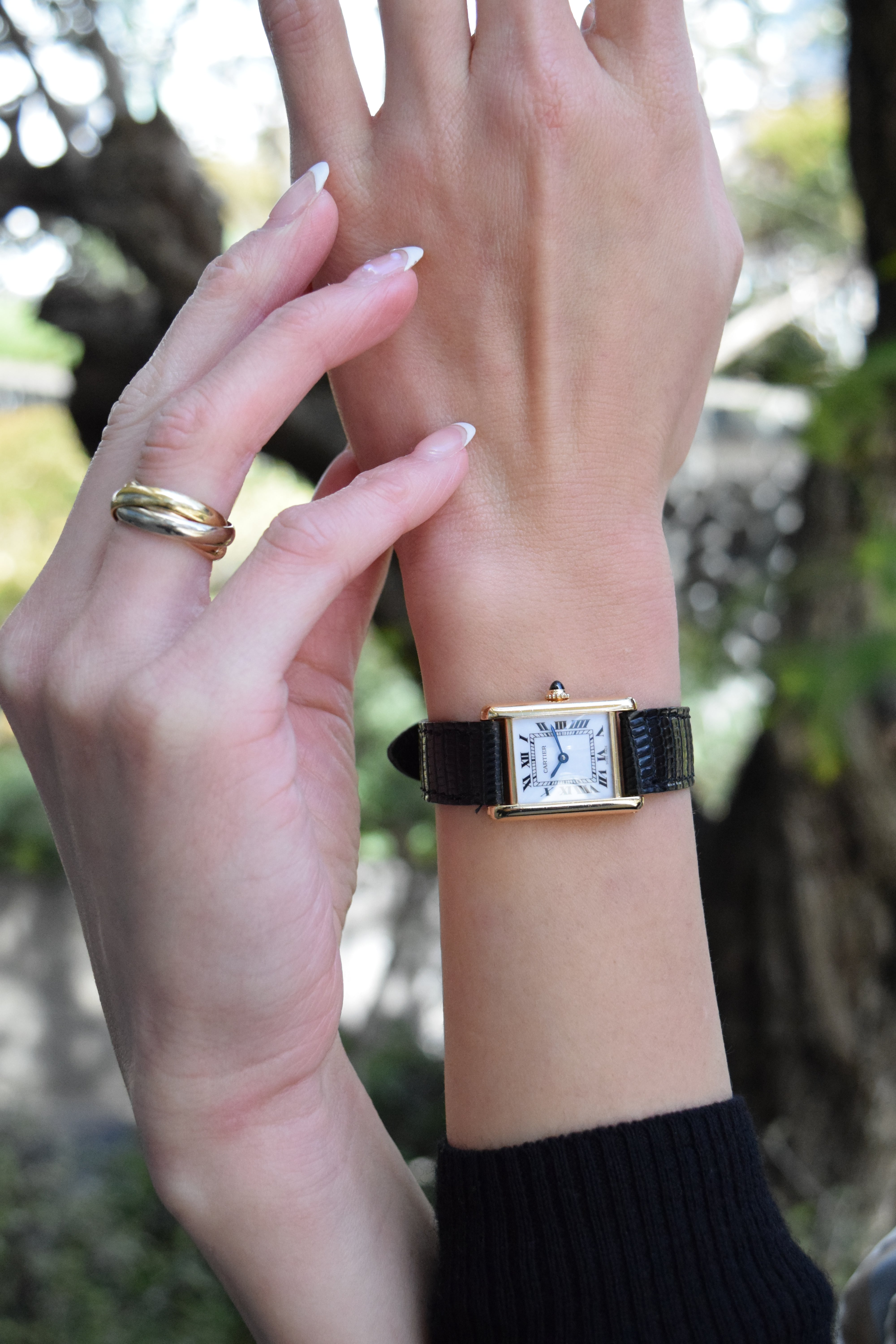 1970s Tank Louis Cartier 18K Gold Ladies SM Size