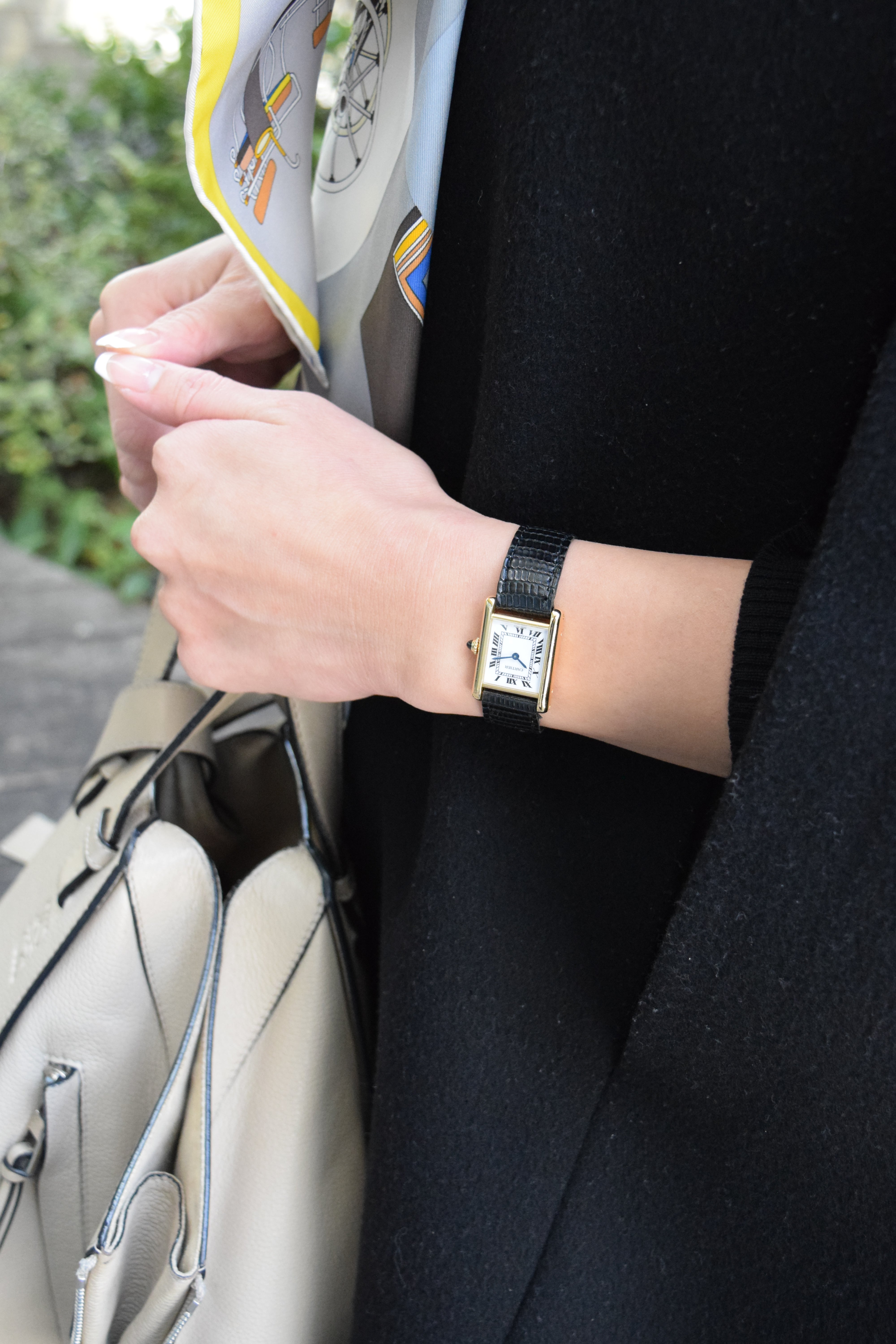 1970s Tank Louis Cartier 18K Gold Ladies SM Size