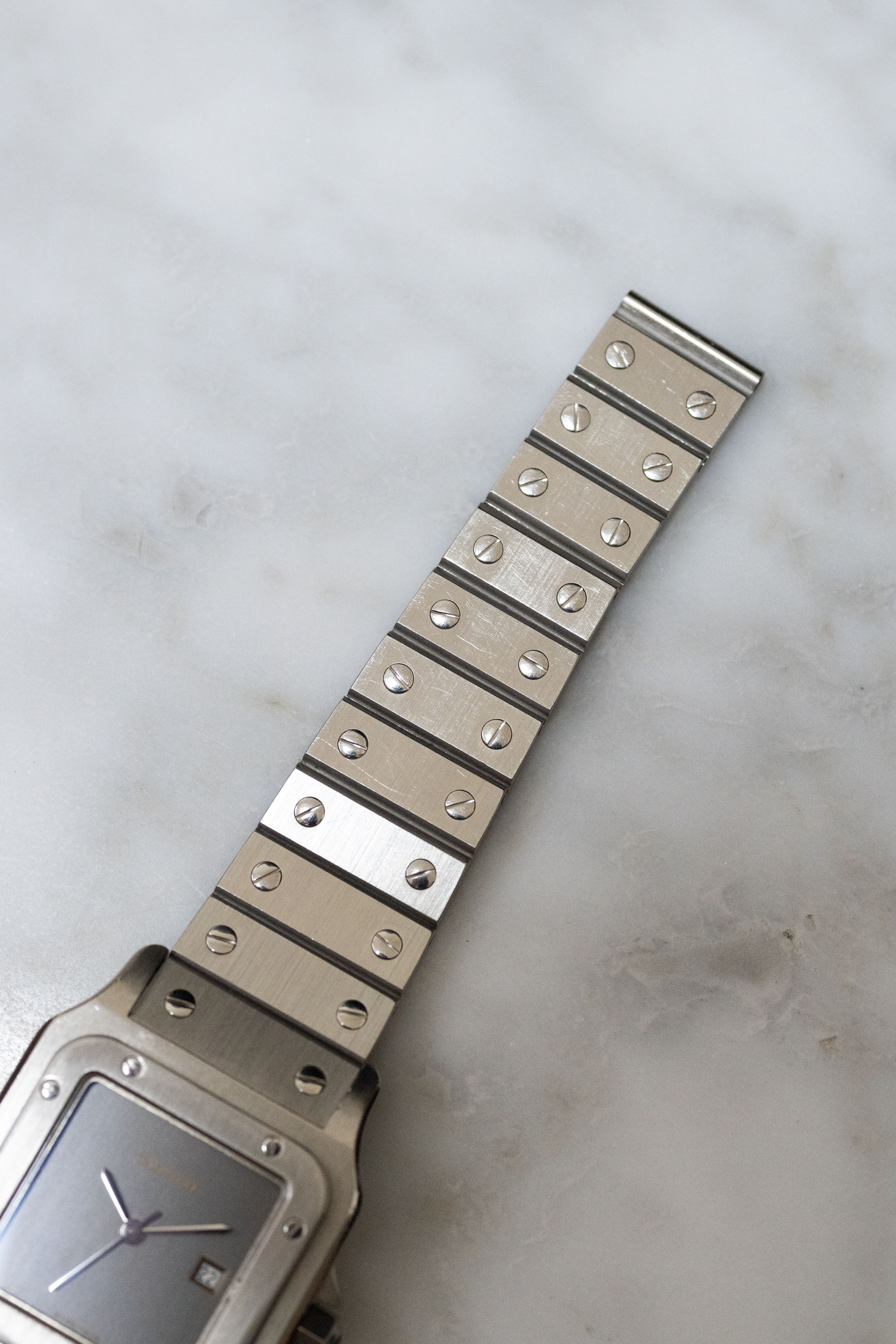 Cartier Santos Galbee LM size stainless steel x gold combination automatic model Ref: 2961