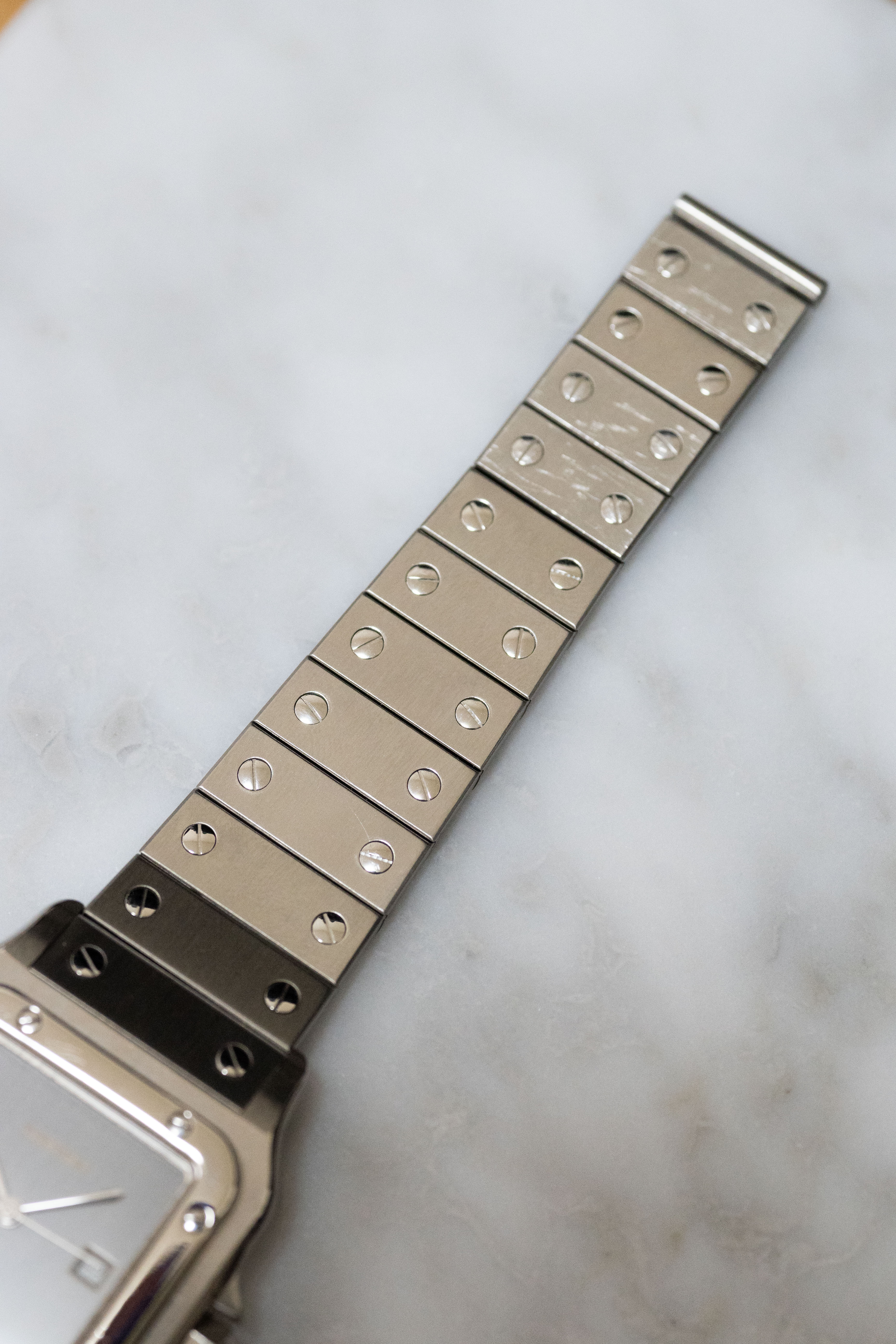 Cartier Santos Galbee LM size stainless steel x gold combination automatic model Ref: 2961