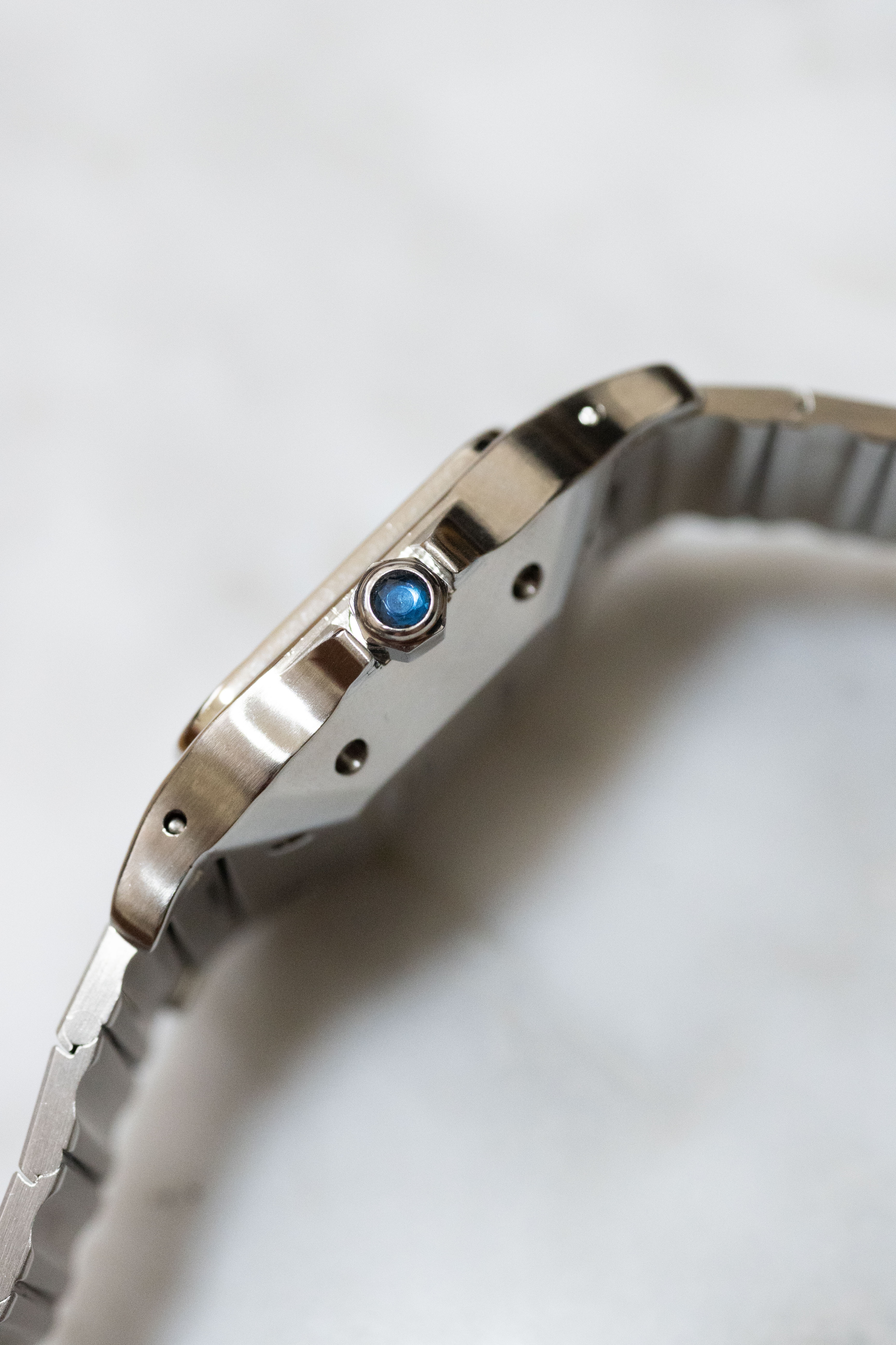 Cartier Santos Galbee LM size stainless steel x gold combination automatic model Ref: 2961
