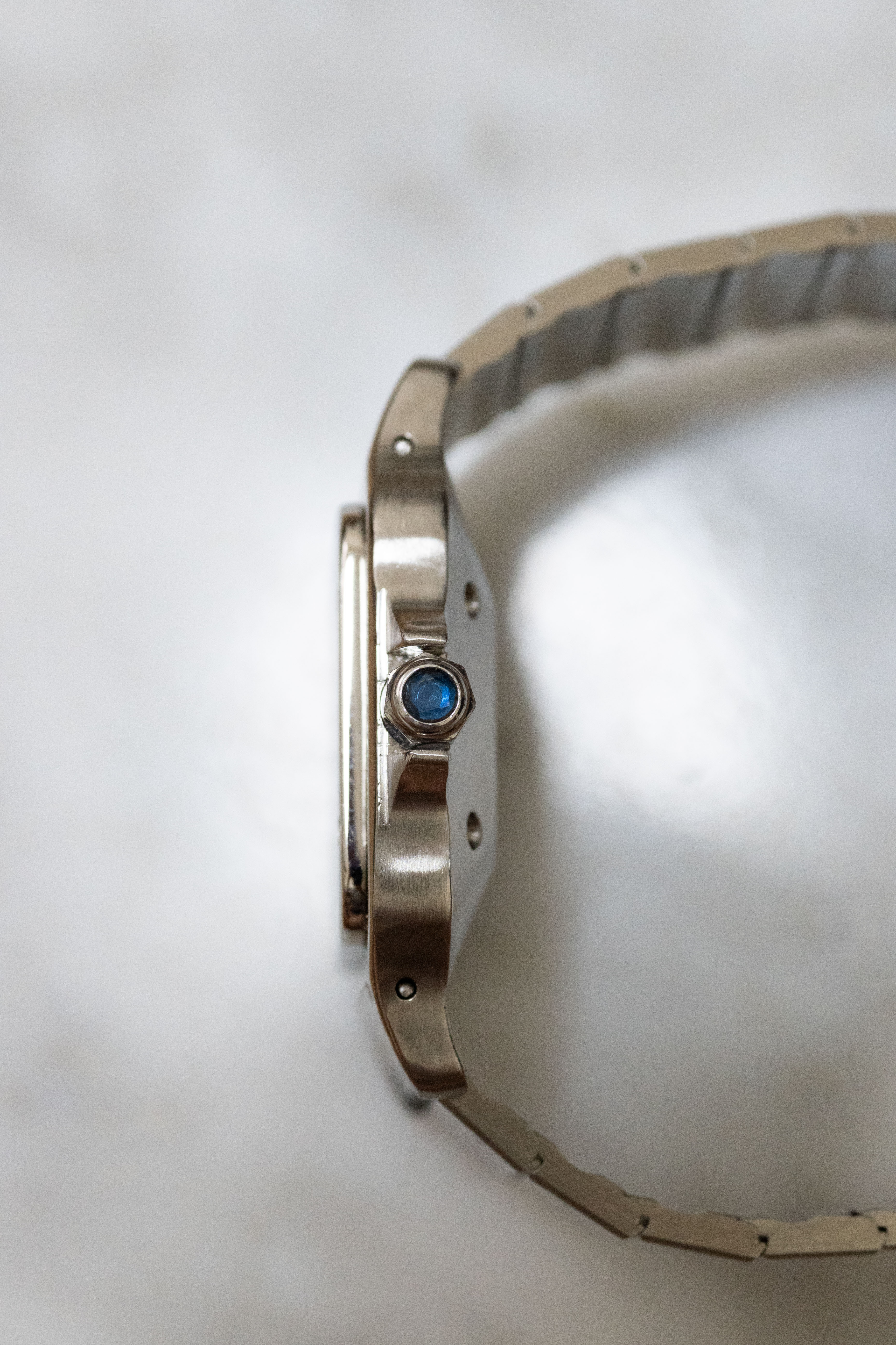 Cartier Santos Galbee LM size stainless steel x gold combination automatic model Ref: 2961