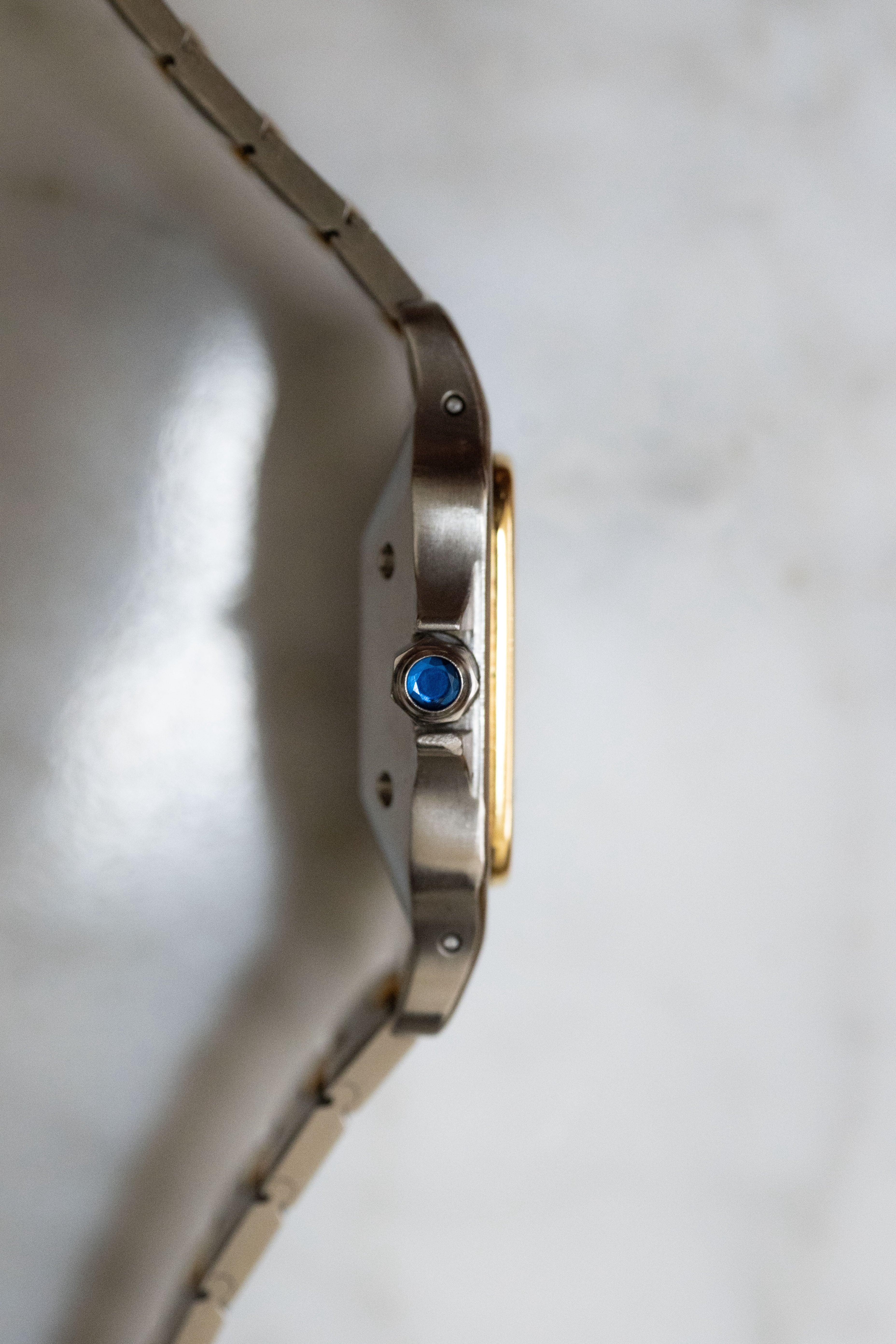 CARTIER カルティエ サントスカレ LMサイズ グレー ゴースト コンビモデル ゴドロンブレス Ref.2961 自動巻