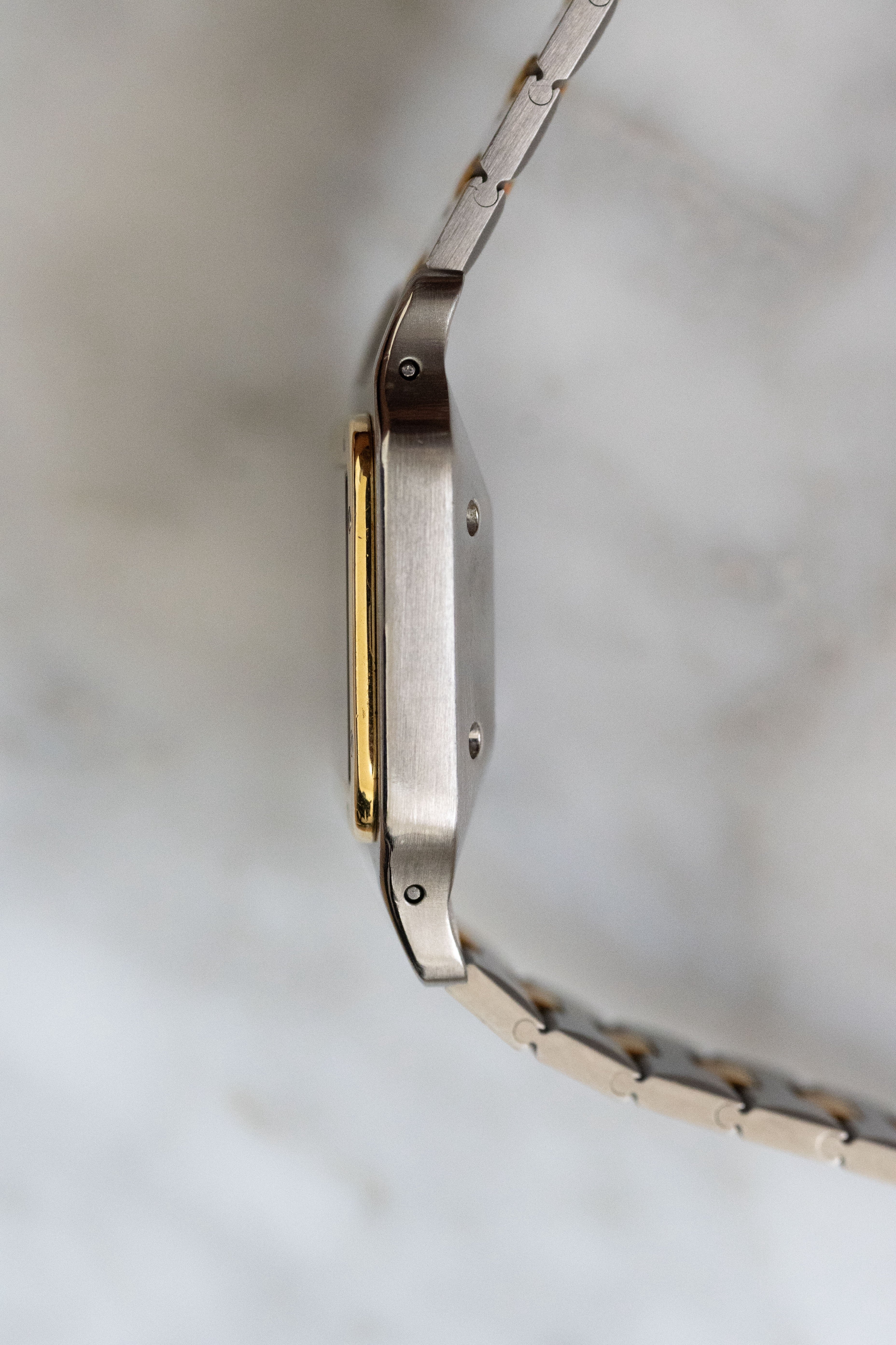 CARTIER カルティエ サントスカレ LMサイズ グレー ゴースト コンビモデル ゴドロンブレス Ref.2961 自動巻