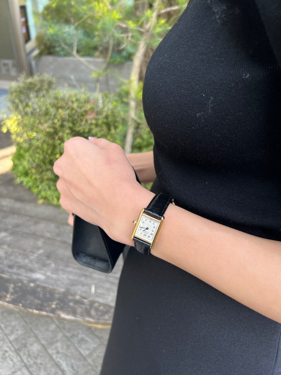 廃盤マスト ドゥ カルティエ タンク ユニセックス ヴィンテージウォッチ ブレゲ数字 LMサイズ 純銀に18Kヴェルメイユ