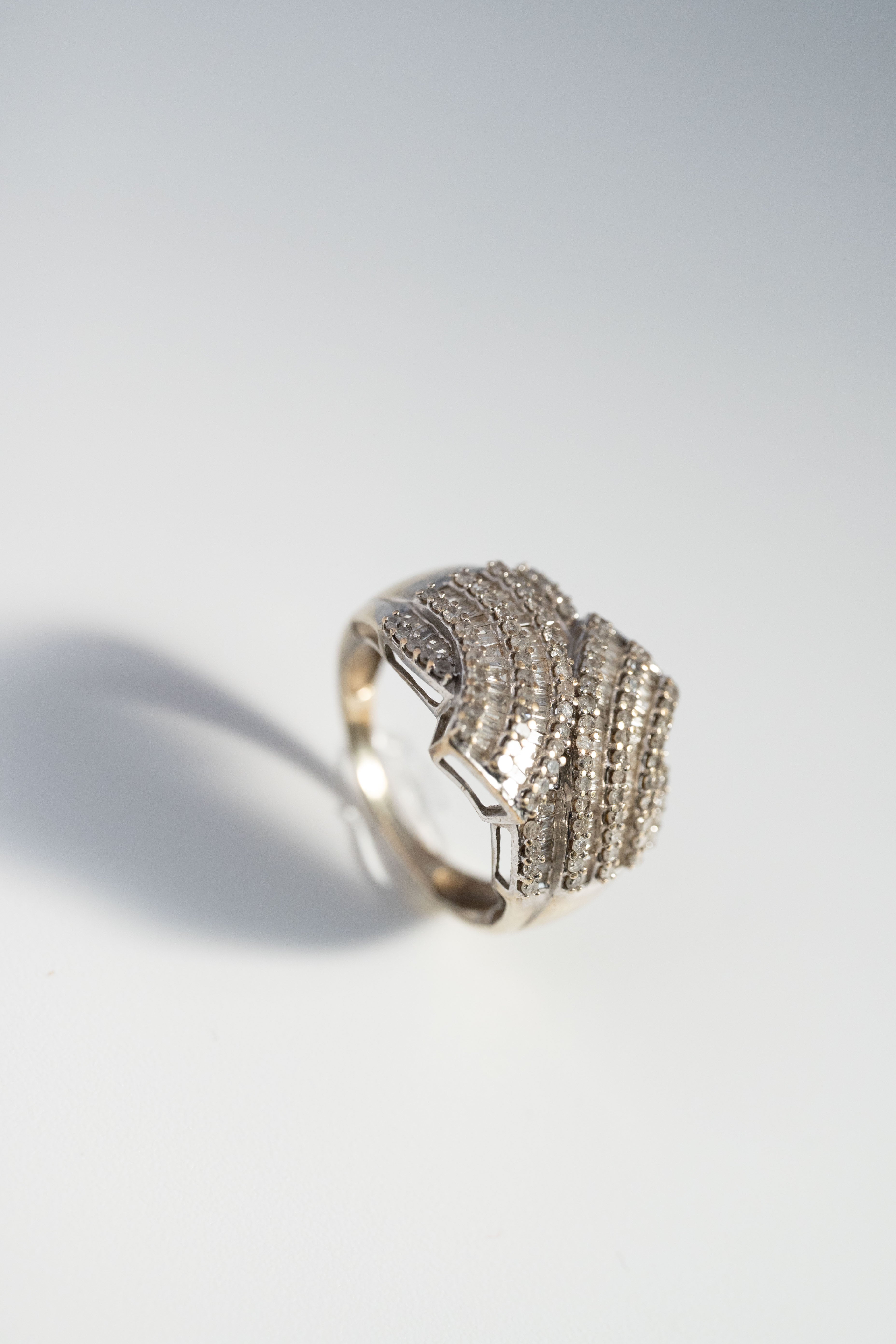 10K 1.5ct ダイヤモンド・ボリュメトリック・クラスターリング 4.5g