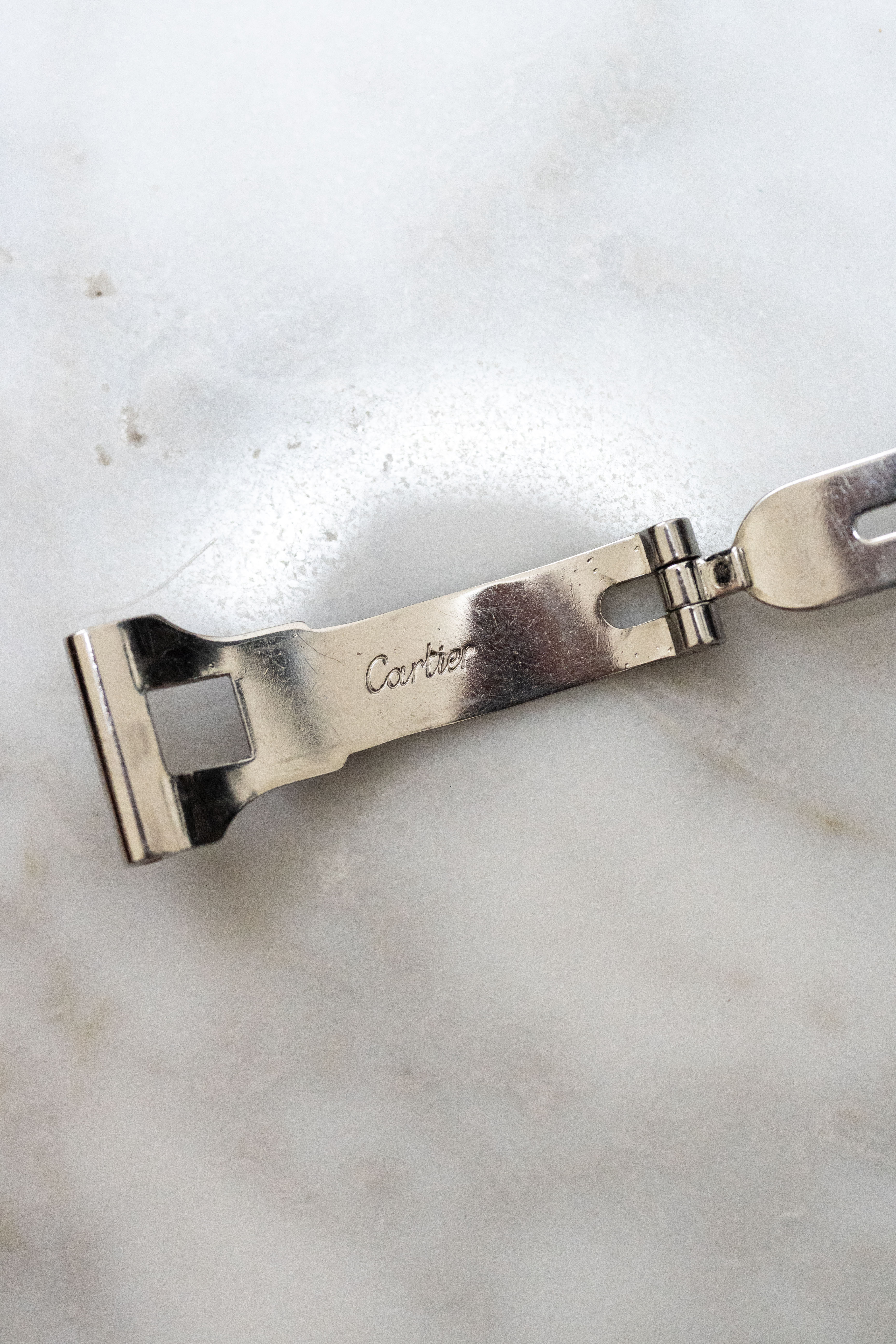 CARTIER カルティエ サントスカレ LMサイズ バーガンディ オールステンレスモデル ゴドロンブレス Ref.2960 自動巻