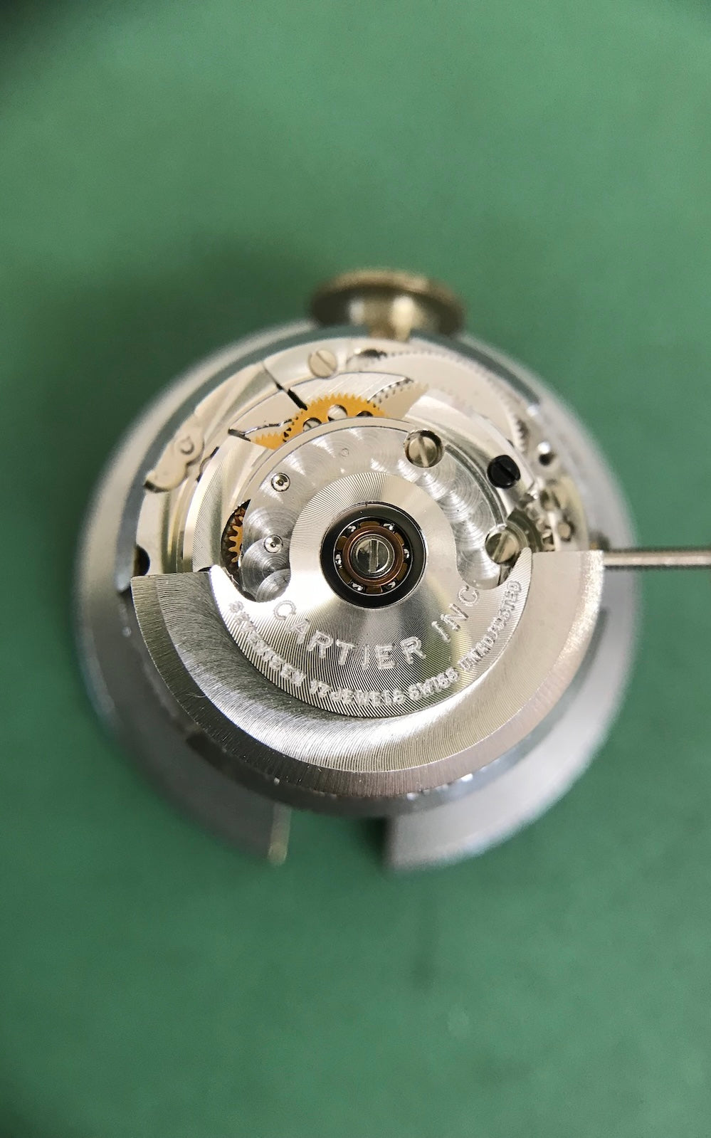 "International Warranty Included" Cartier Santos Galbe LM Size Godron Bracelet Stainless Steel x Gold Combination Automatic Model Ref.2961