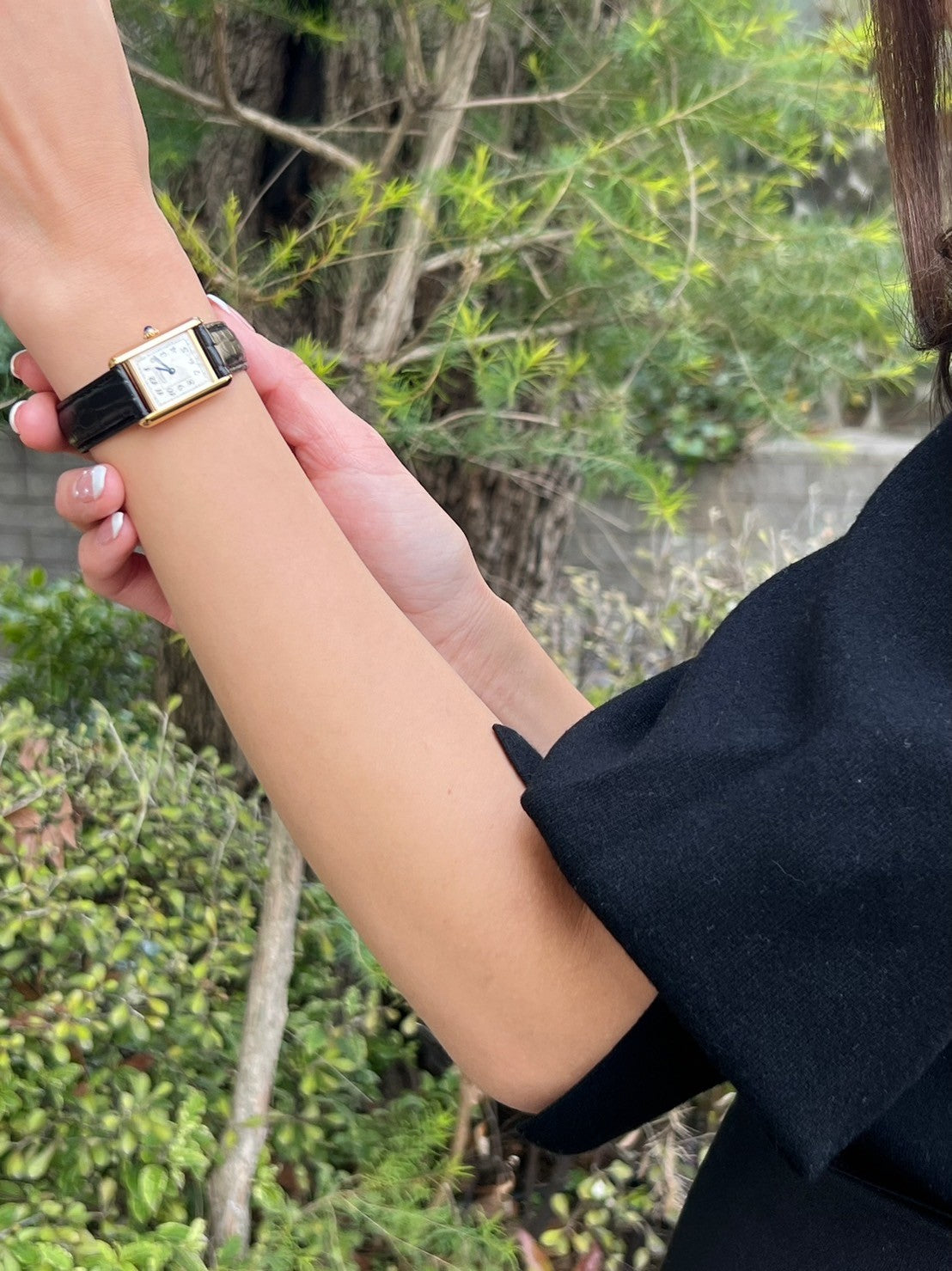 廃盤マスト ドゥ カルティエ タンク ユニセックス ヴィンテージウォッチ ブレゲ数字 LMサイズ 純銀に18Kヴェルメイユ