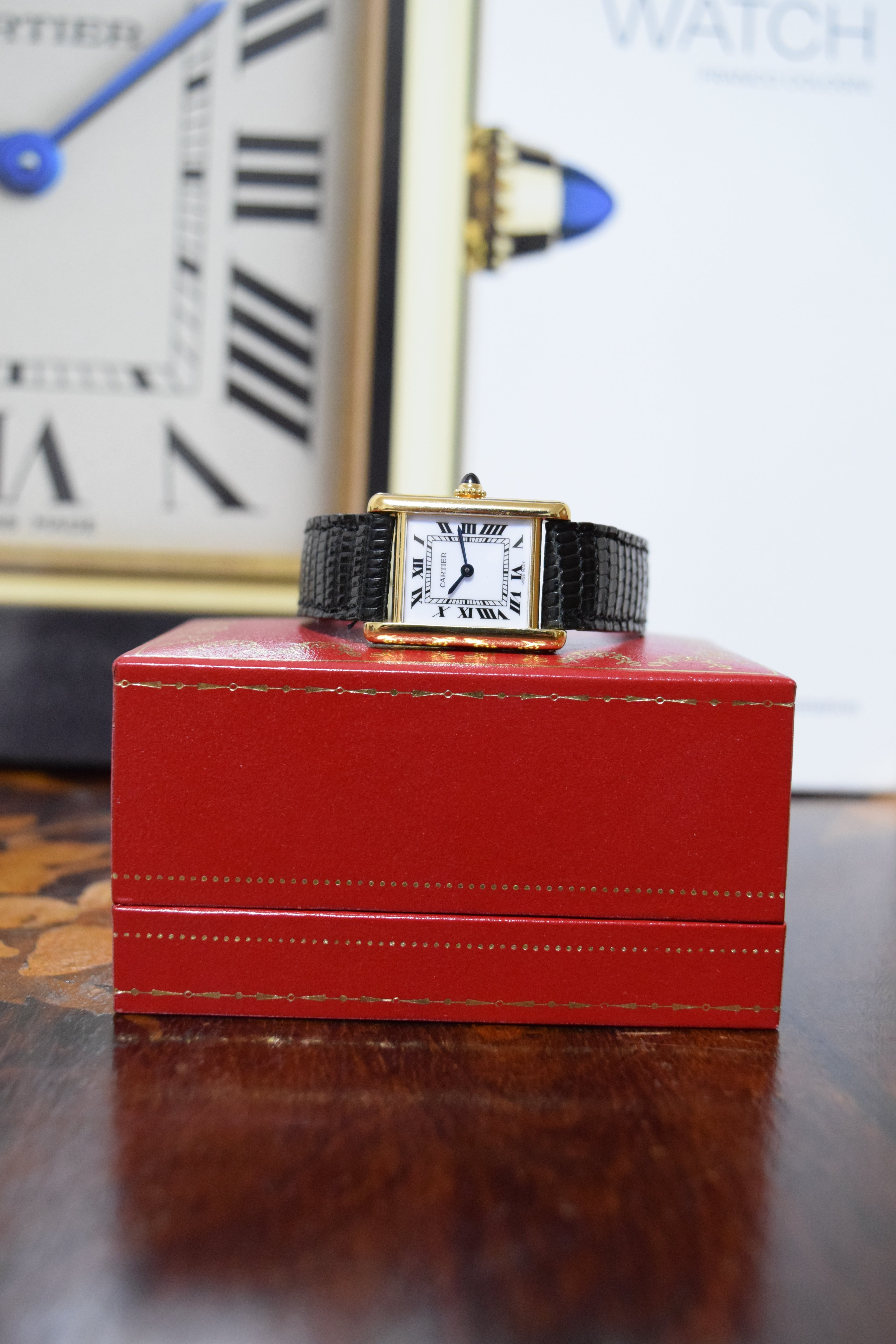 1970s Tank Louis Cartier 18K Gold Ladies SM Size