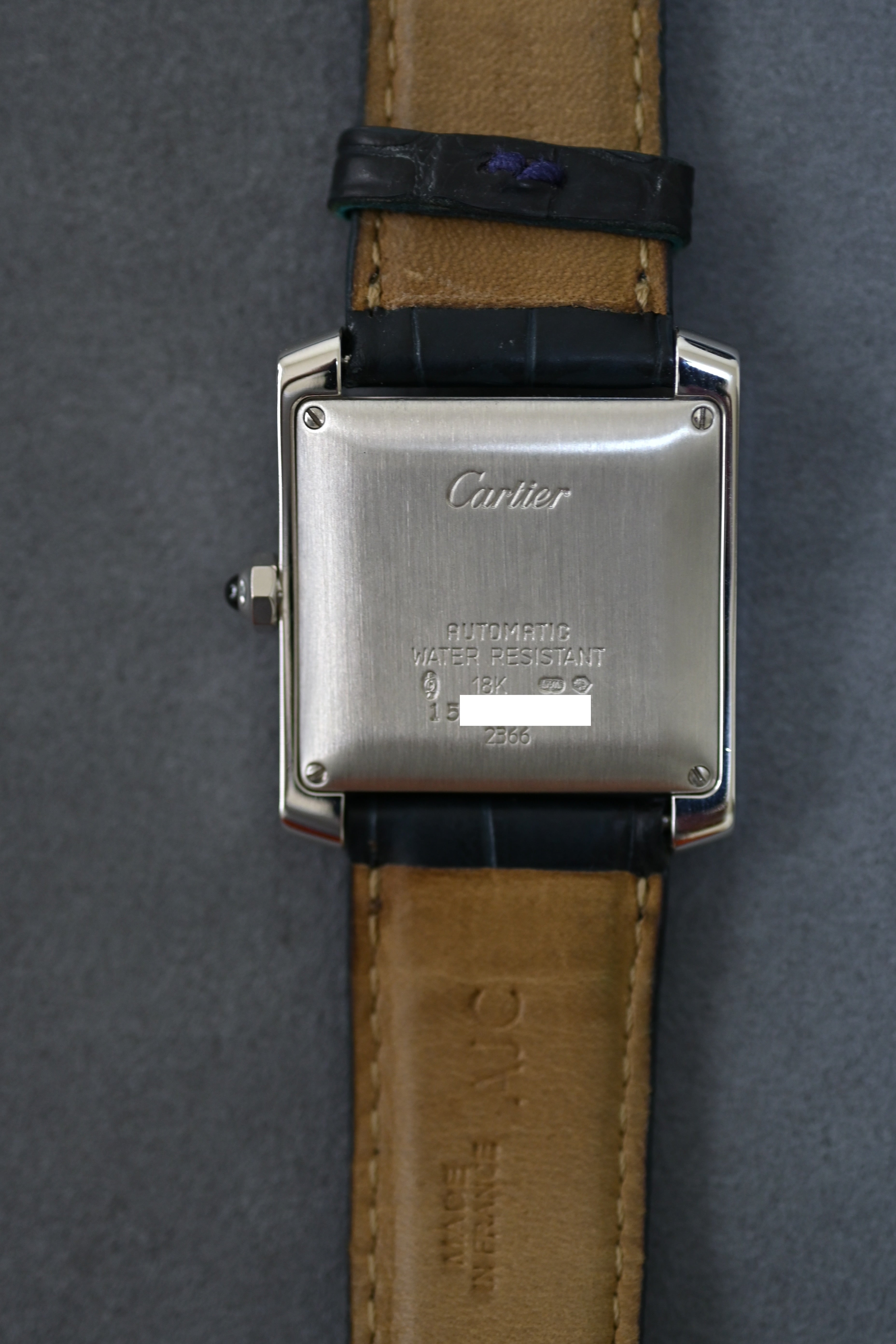 カルティエ タンク フランセーズLMサイズ 18K ホワイトゴールドモデル Ref.2366