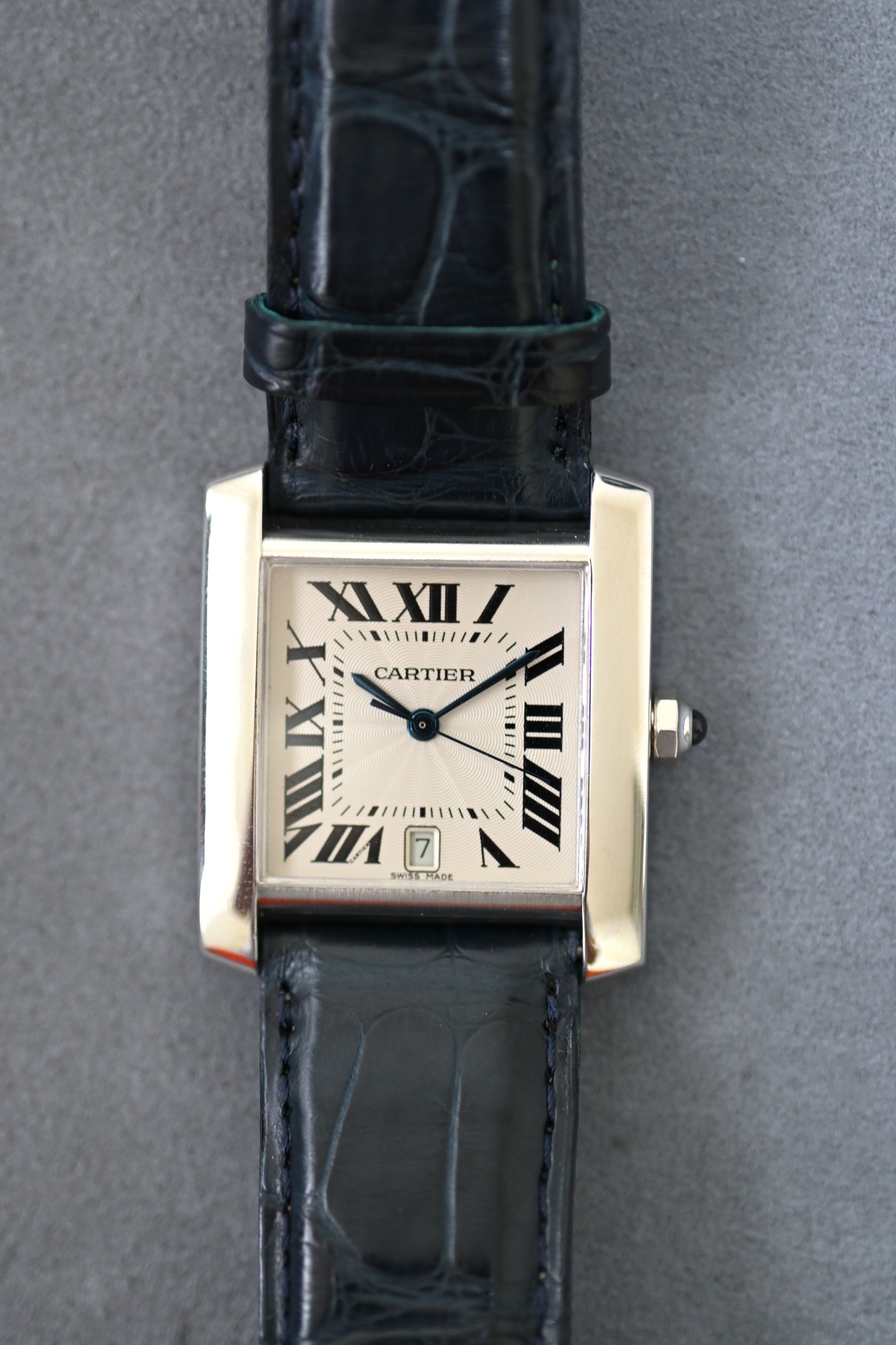 カルティエ タンク フランセーズLMサイズ 18K ホワイトゴールドモデル Ref.2366