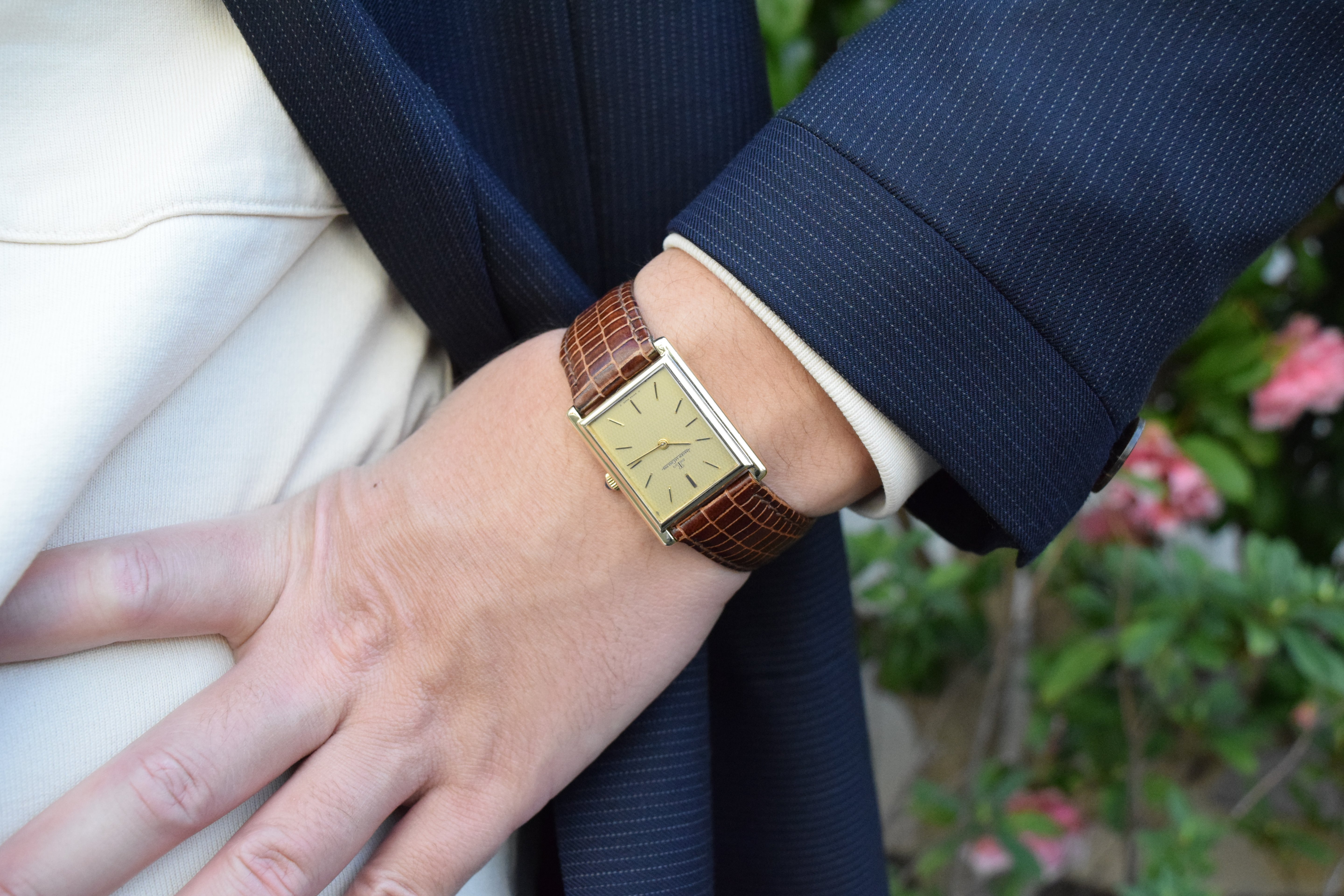 Jaeger-LeCoultre REF.6129.21 1970s 18K Yellow Gold Rectangular Model