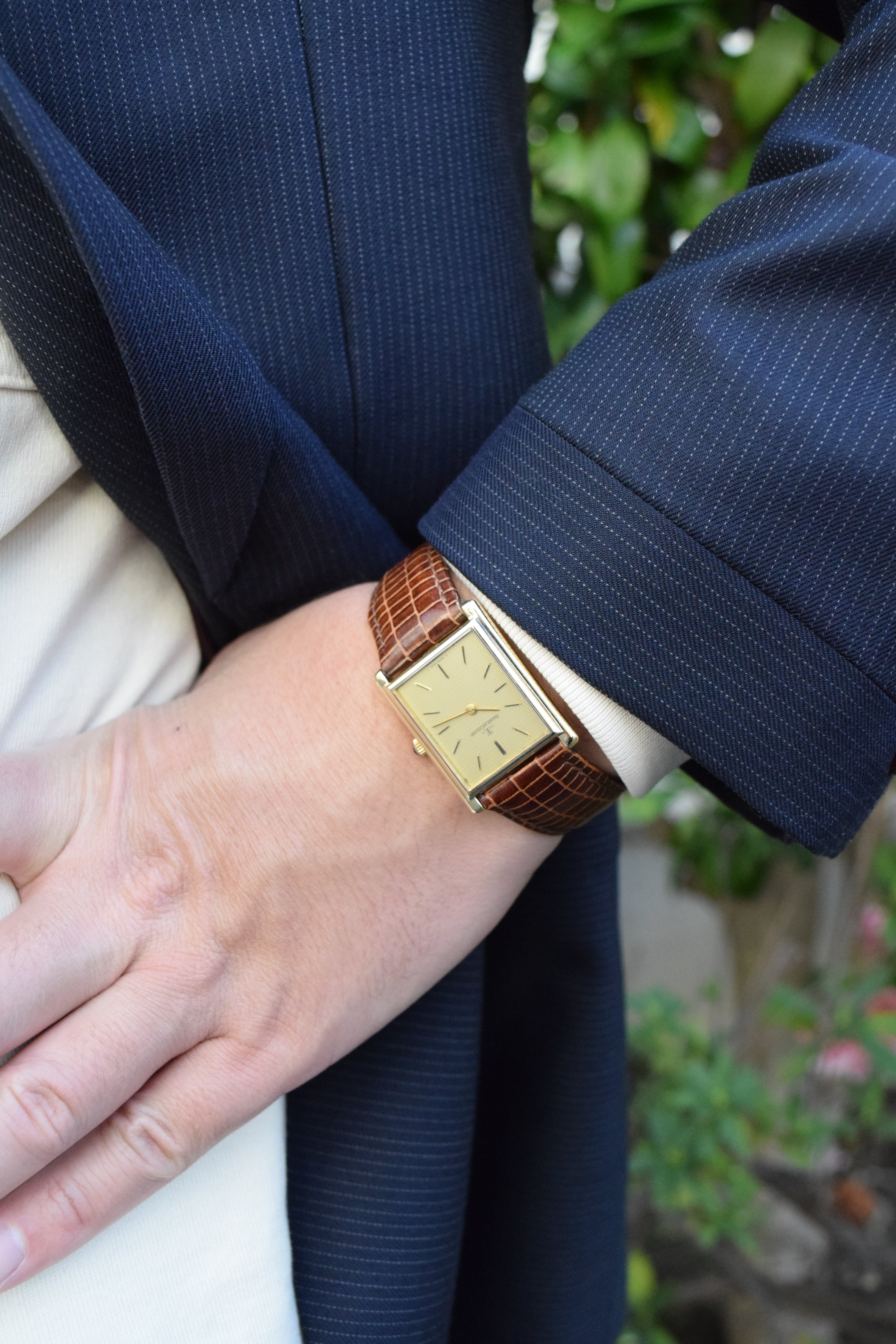 Jaeger-LeCoultre REF.6129.21 1970s 18K Yellow Gold Rectangular Model