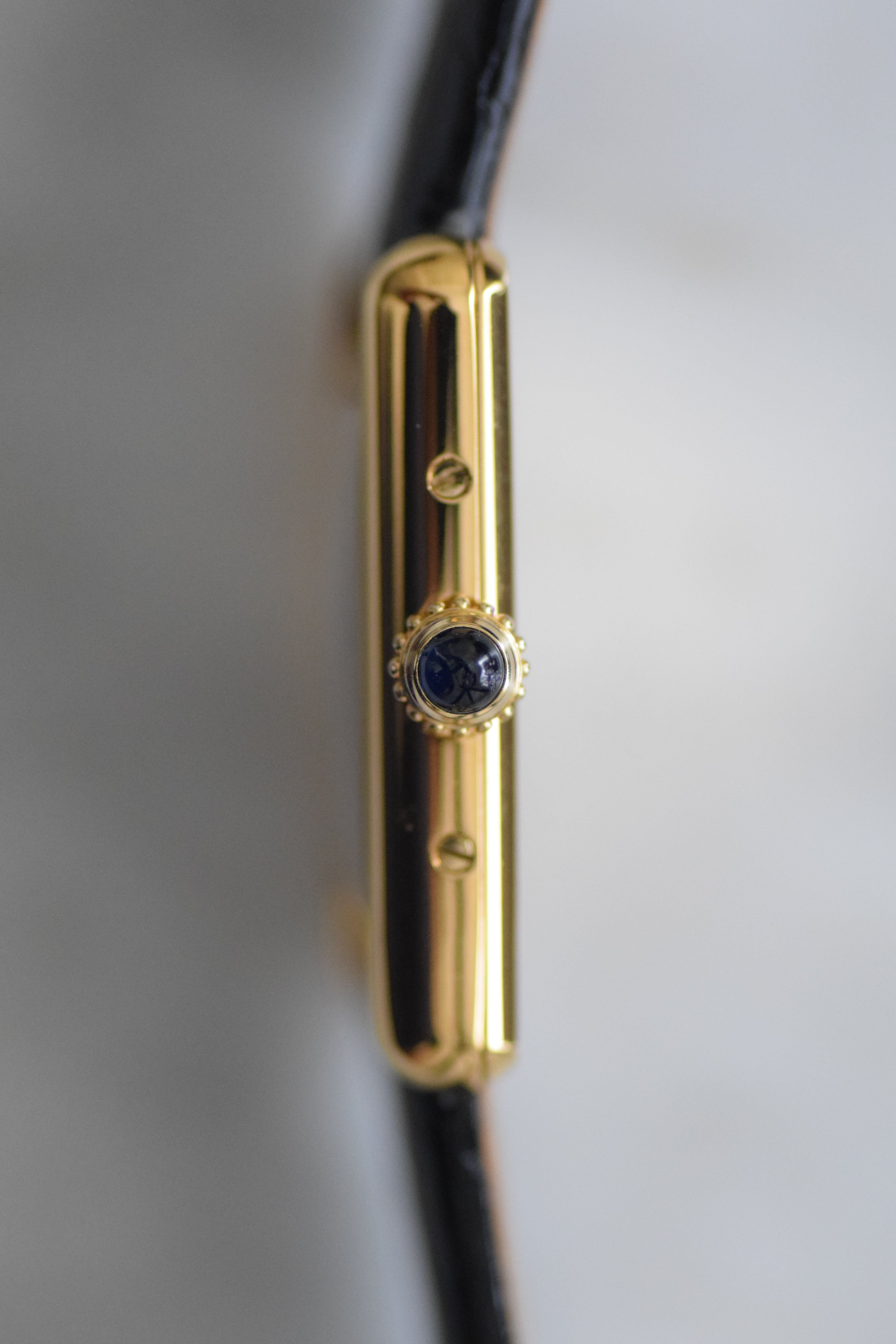 Discontinued Must de Cartier Tank Ladies Vintage Watch, Breguet Numerals, Small and Medium Size, Pure Silver with 18K Vermeil, Free Strap