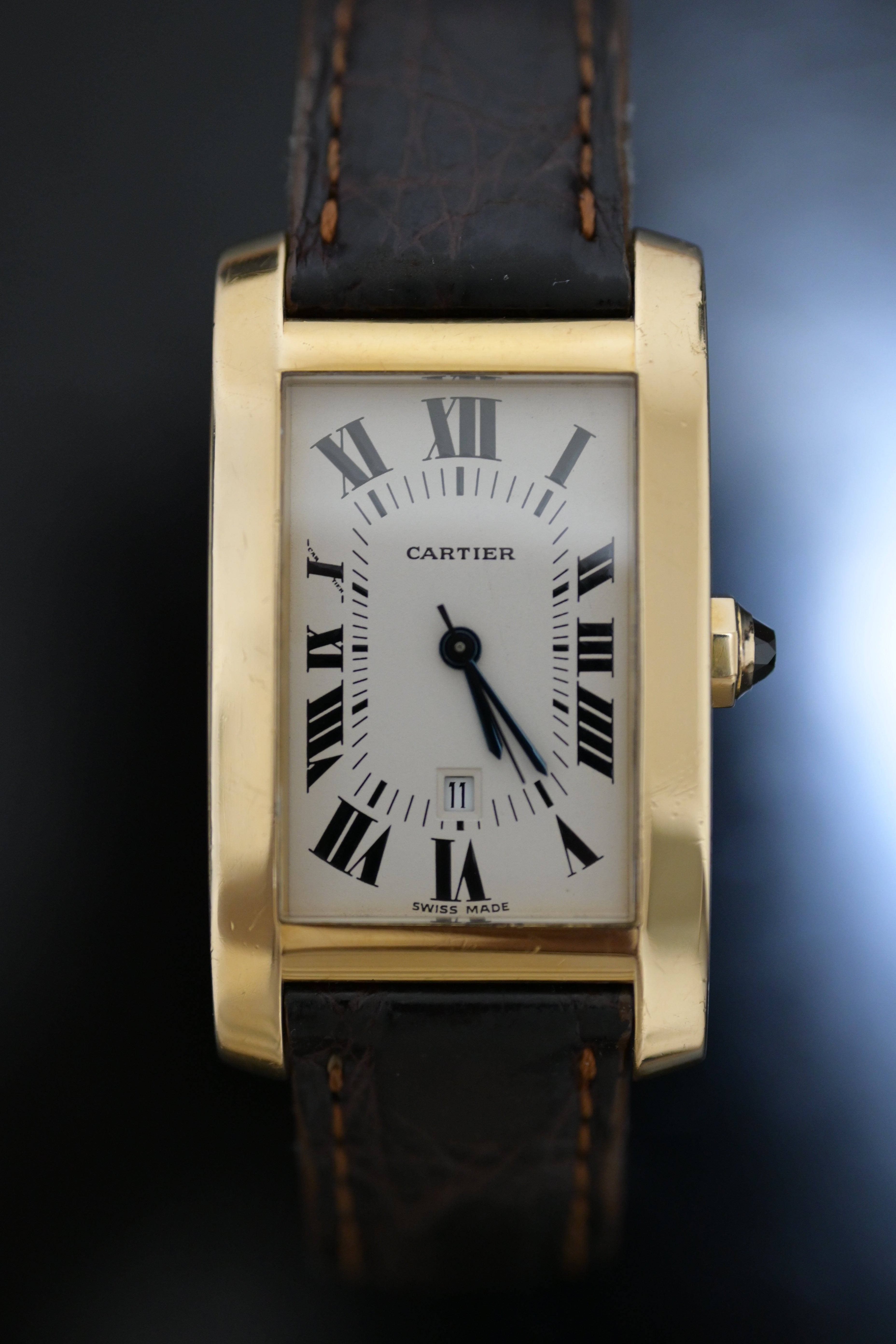 【廃盤モデル】カルティエ タンクアメリカン Ref.8172984 18Kイエローゴールド MMサイズ