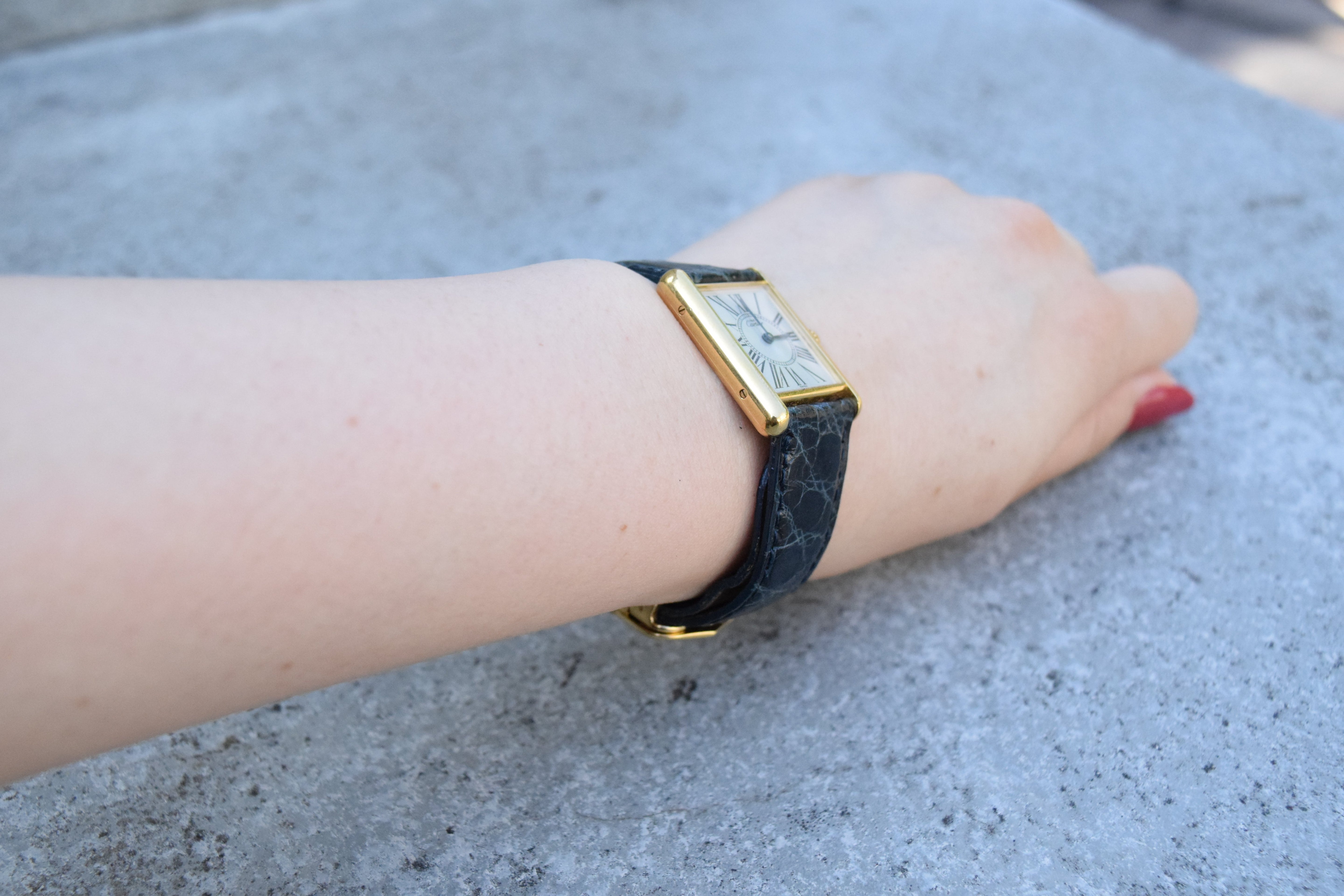 CARTIER カルティエ マストタンク LMサイズ オパラン クォーツ