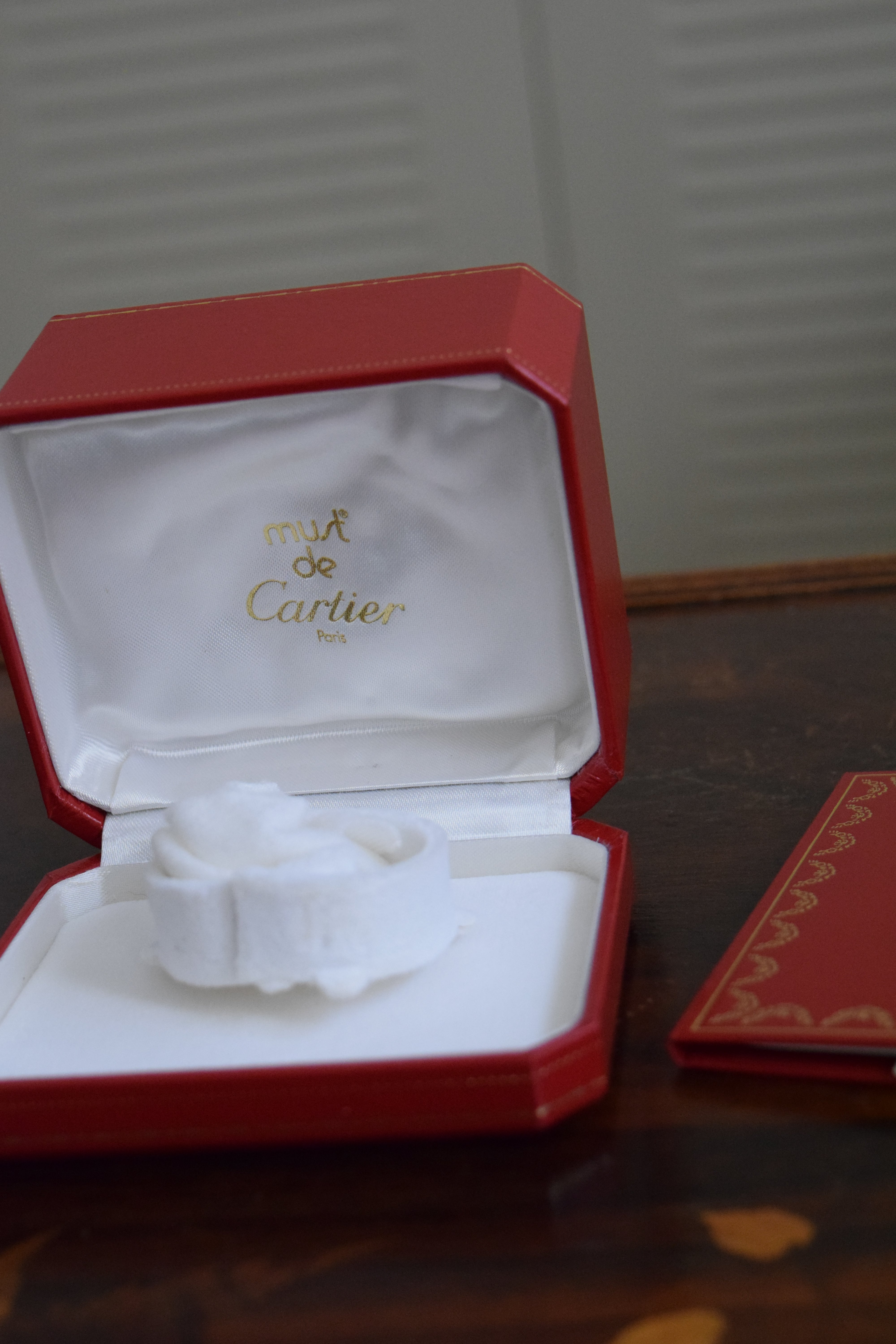 Must de Cartier Tank Ladies Vintage Watch Inner Grey SM Size Pure Silver with 18K Vermeil