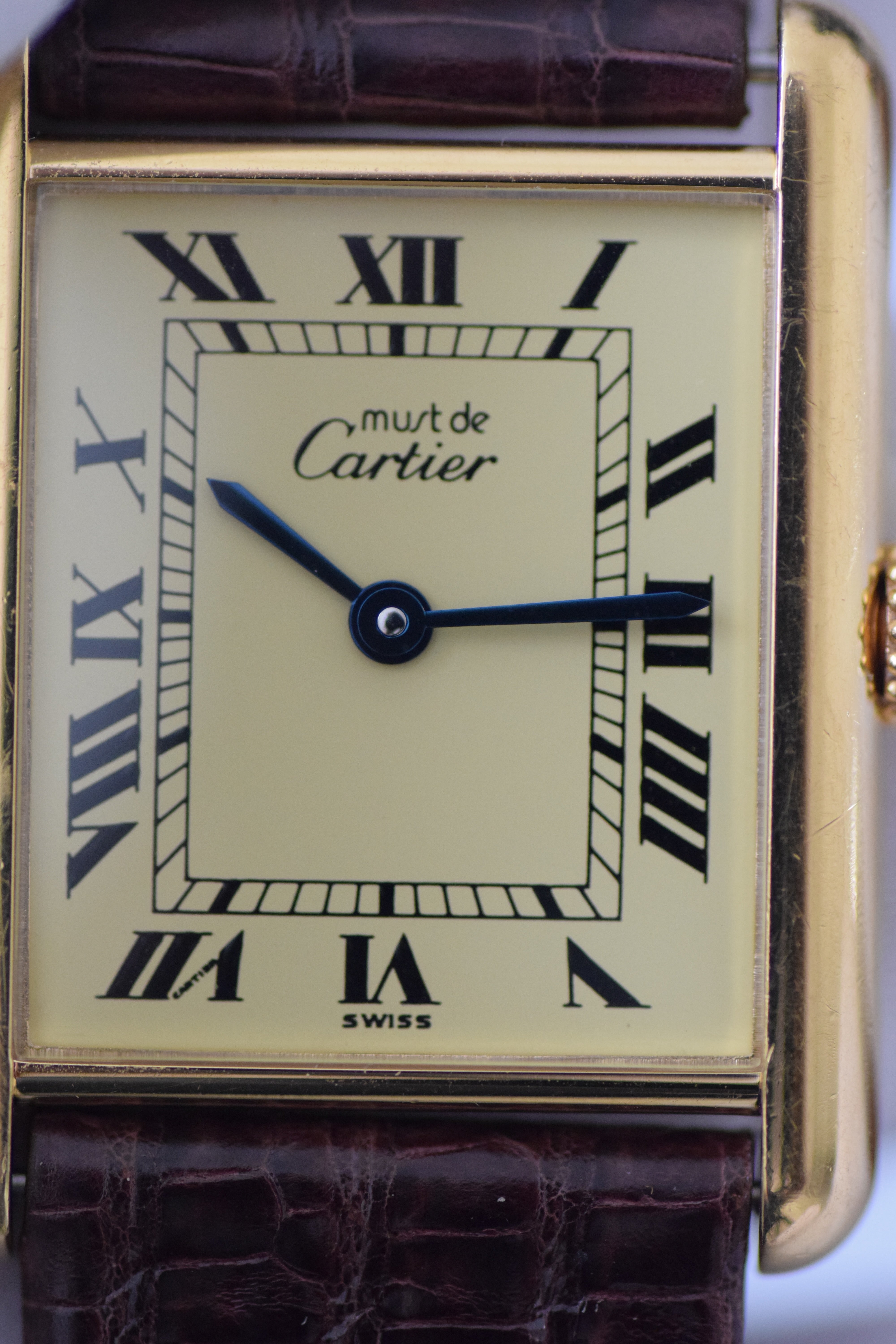 廃盤マスト ドゥ カルティエ タンク(マストタンク) ヴィンテージウォッチ アイボリー LMサイズ クオーツ
