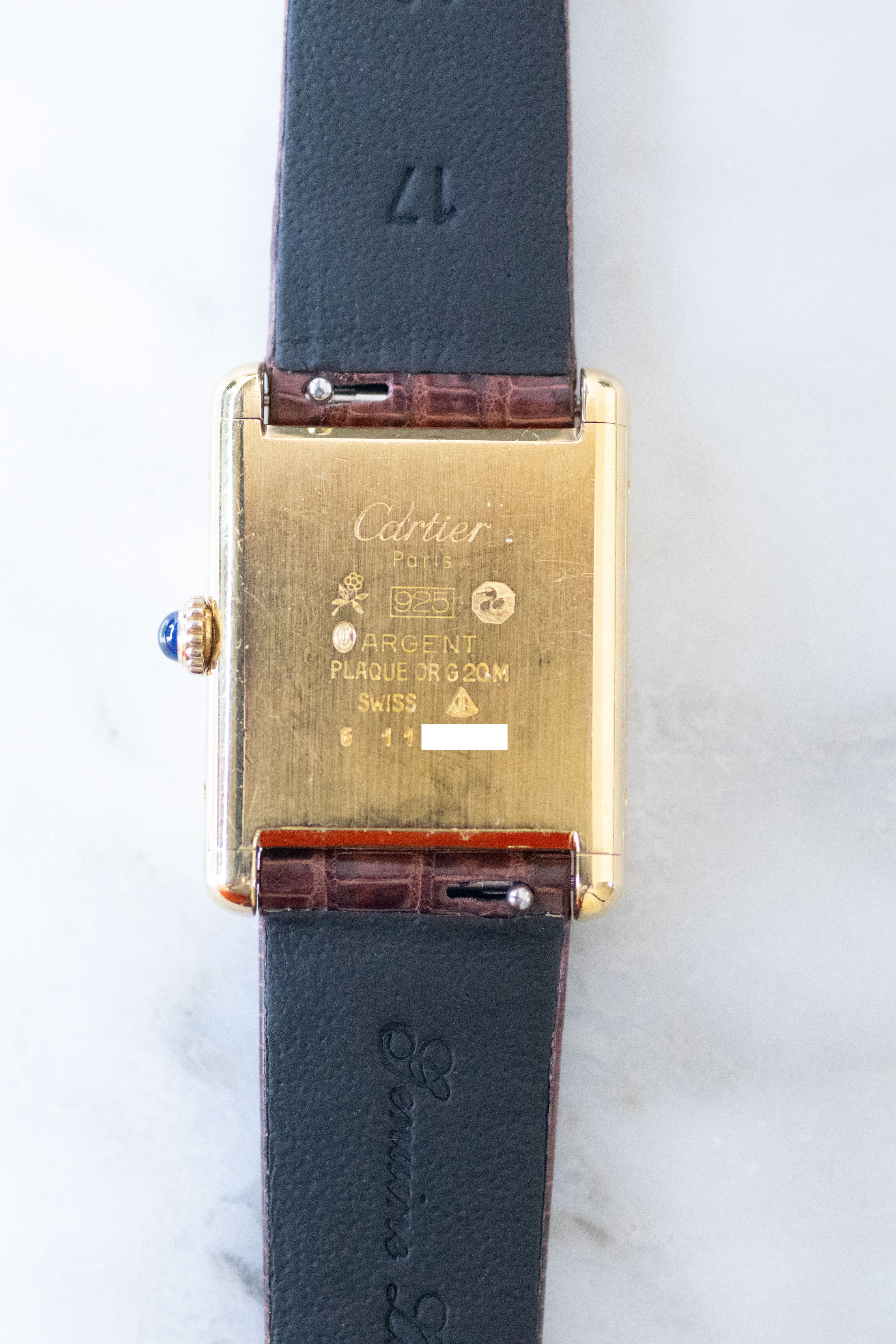 廃盤マスト ドゥ カルティエ タンク(マストタンク) ヴィンテージウォッチ アイボリー LMサイズ 手巻き