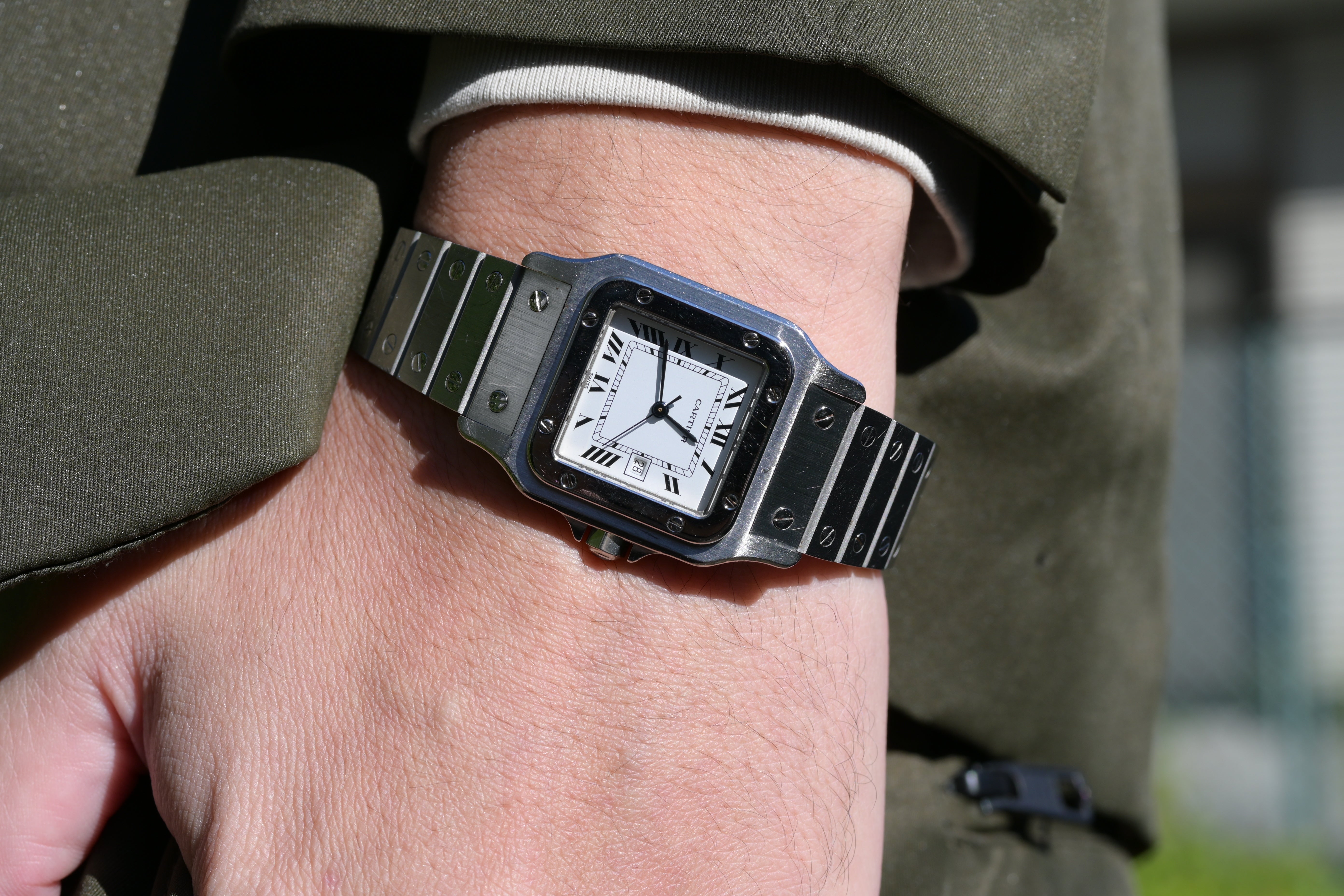 カルティエ サントスカレ LMサイズ Ref.2960 オールステンレスSS 自動巻モデル