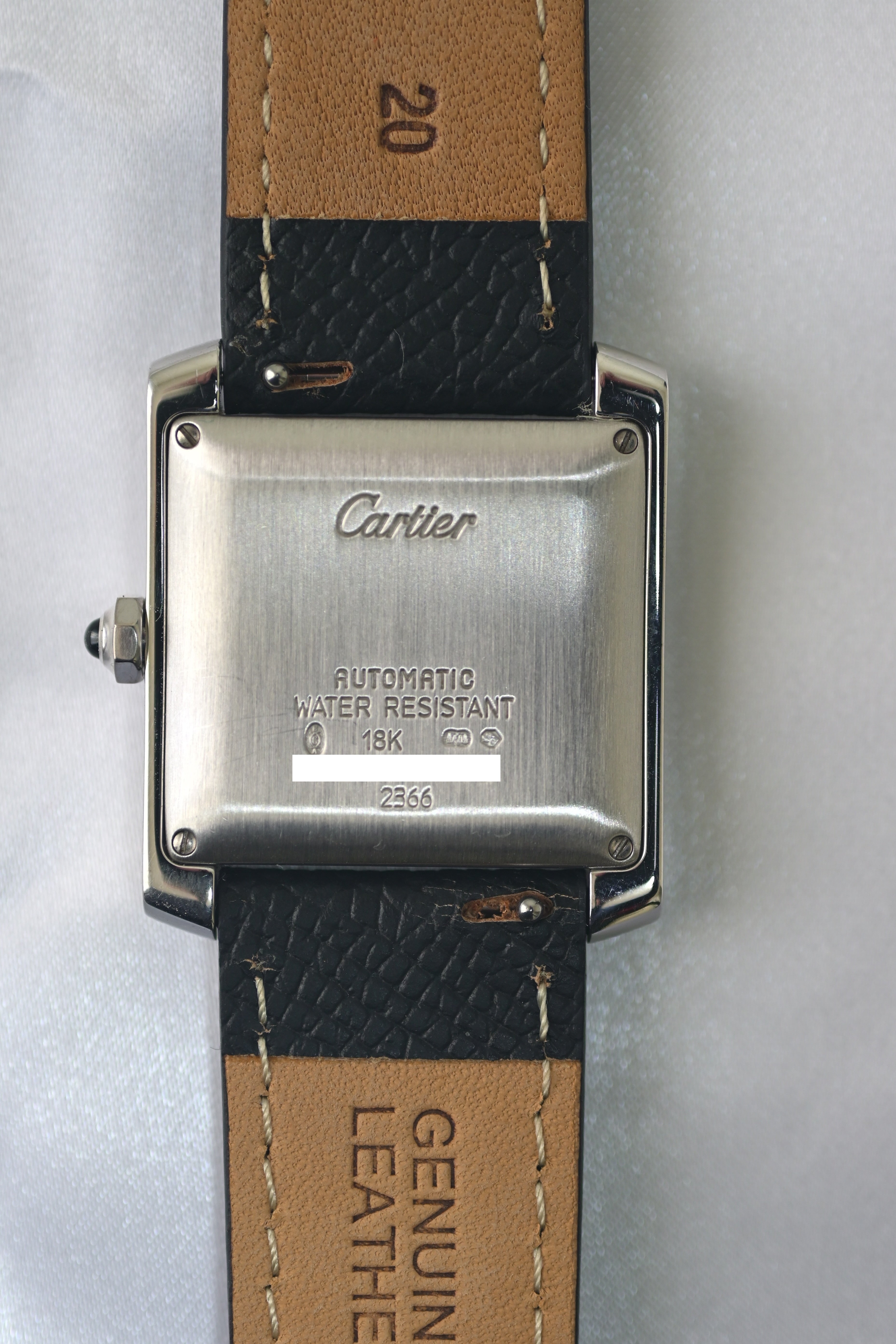 Cartier Tank Francaise LM size 18K white gold model Ref.2366