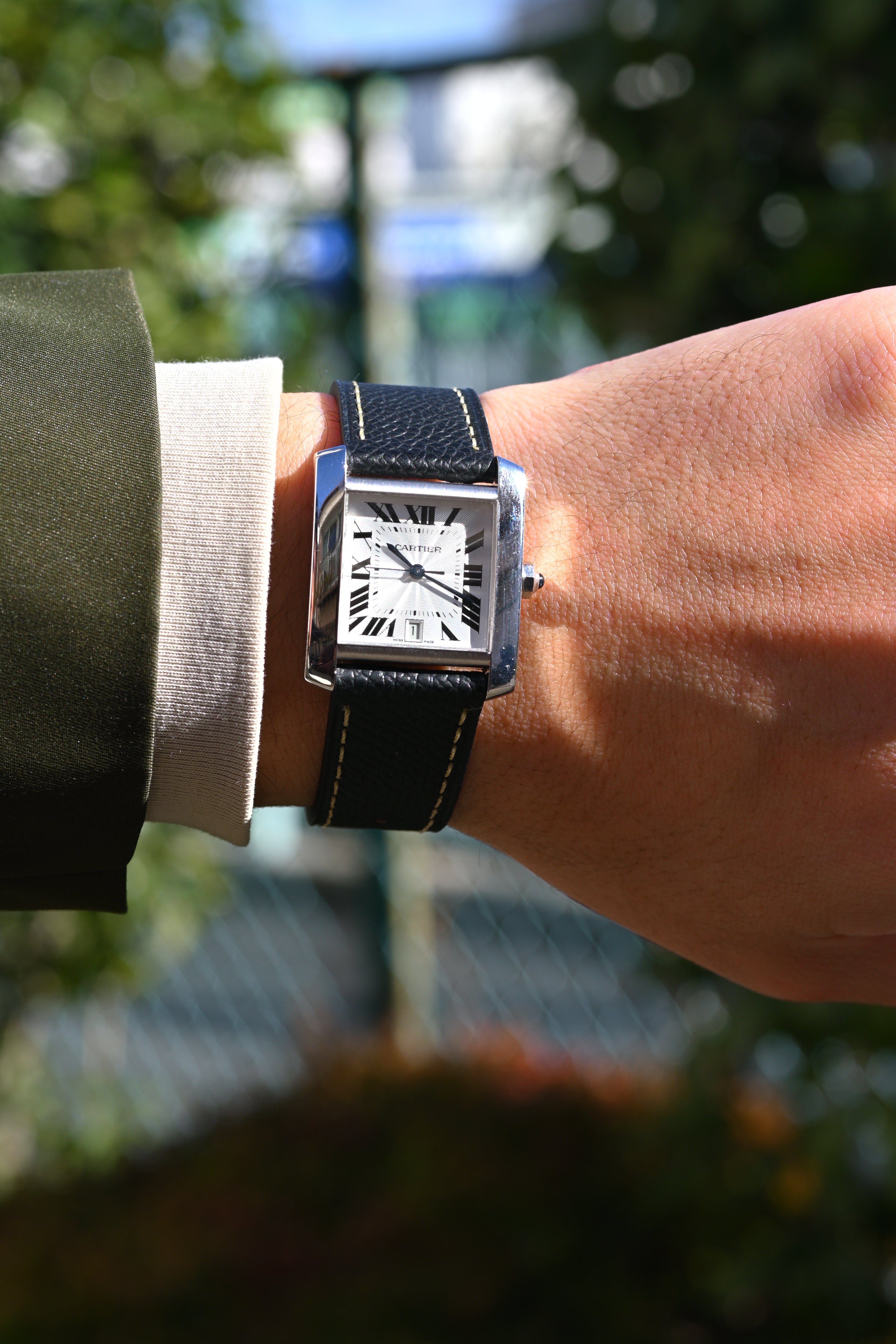 Cartier Tank Francaise LM size 18K white gold model Ref.2366