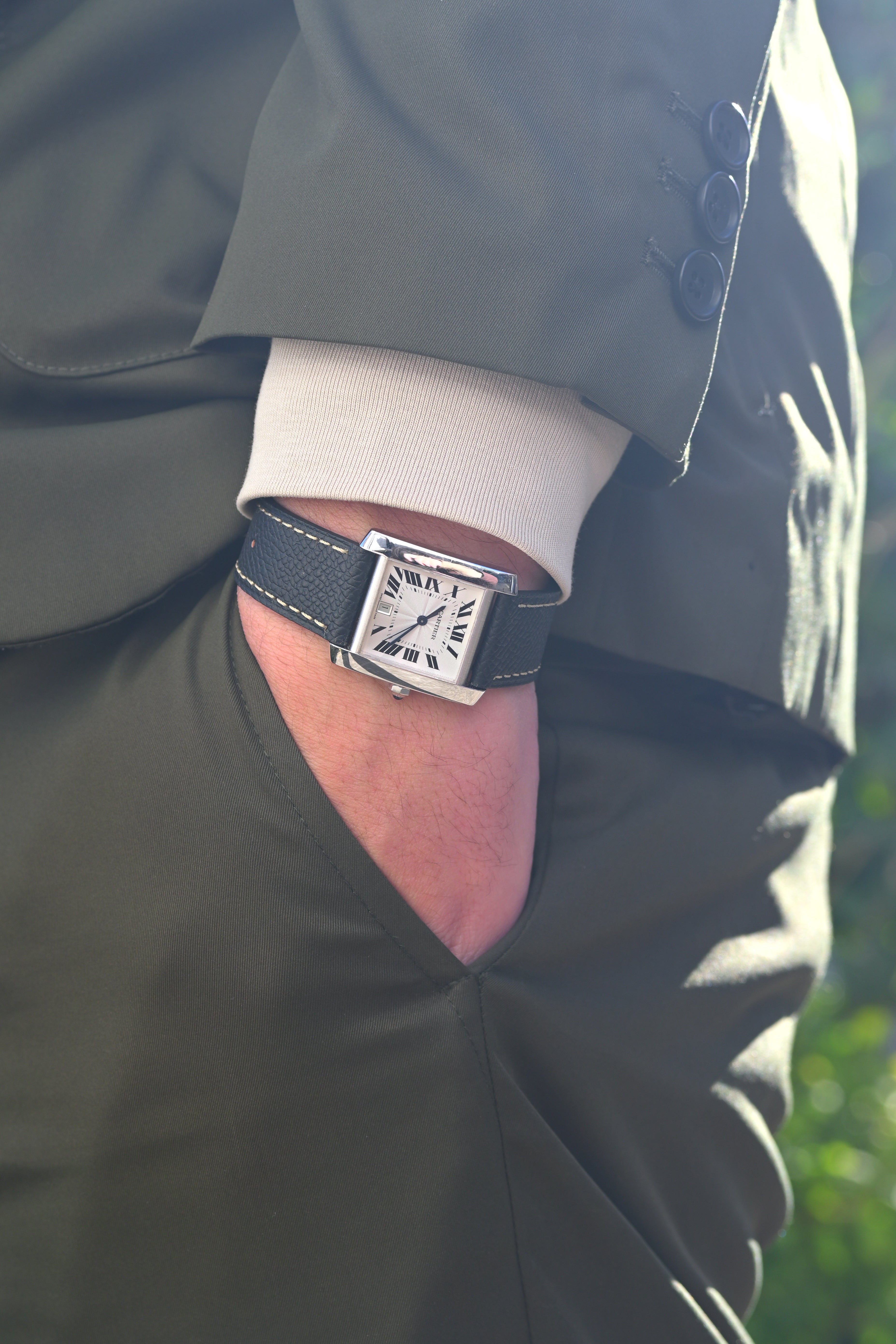 Cartier Tank Francaise LM size 18K white gold model Ref.2366