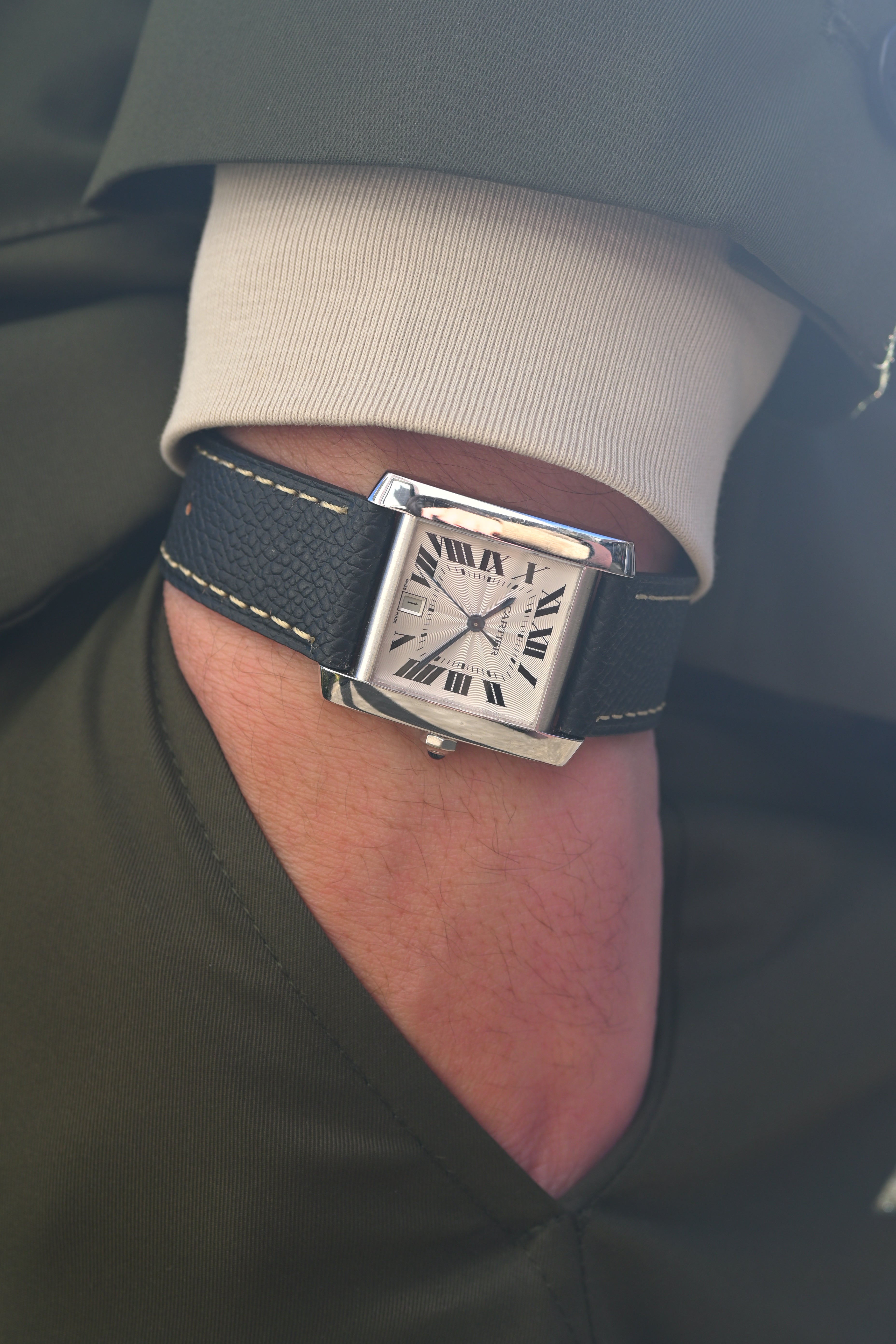 Cartier Tank Francaise LM size 18K white gold model Ref.2366