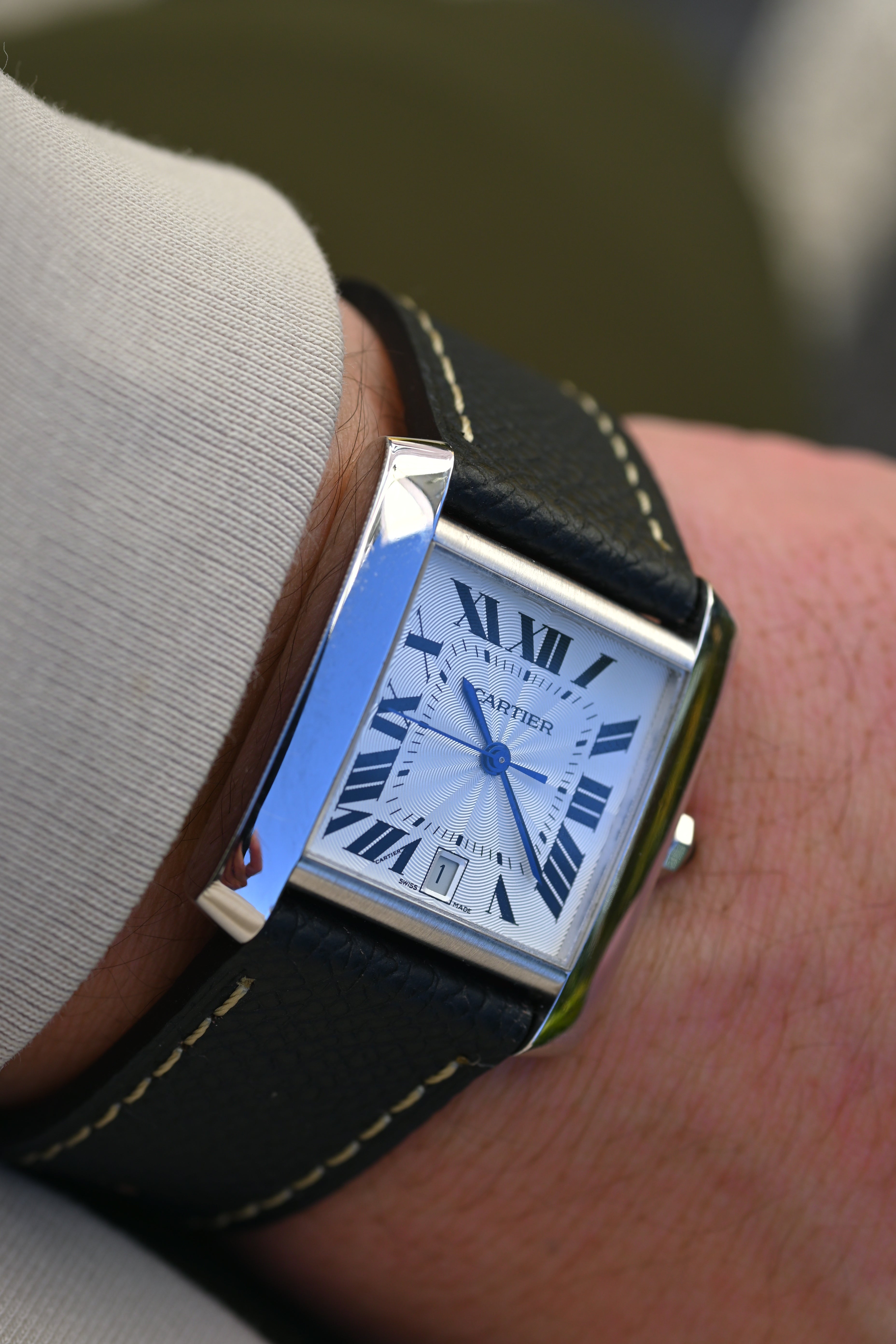 Cartier Tank Francaise LM size 18K white gold model Ref.2366