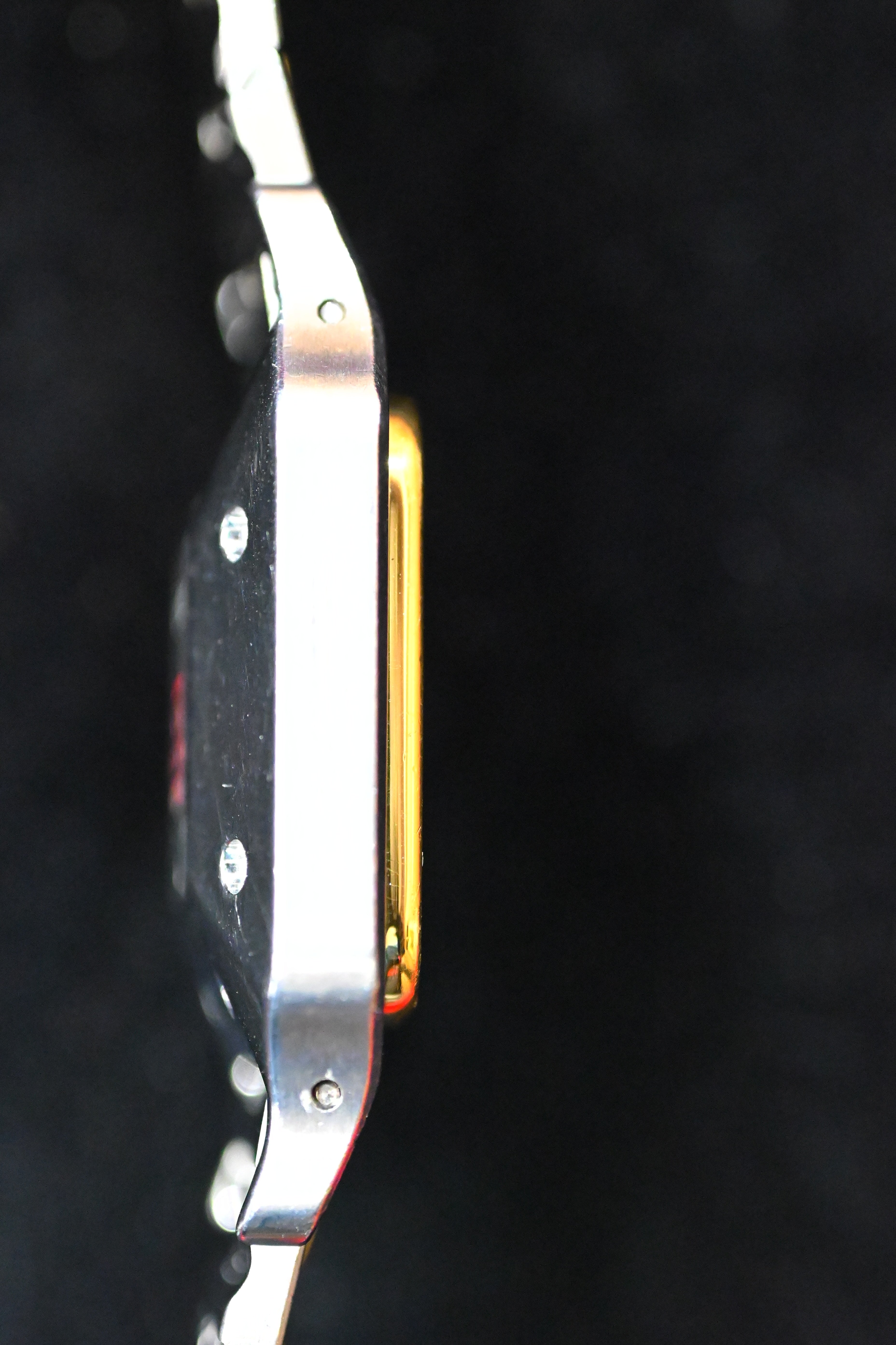 "International Warranty Included" Cartier Santos Galbe LM Size Godron Bracelet Stainless Steel x Gold Combination Automatic Model Ref.2961