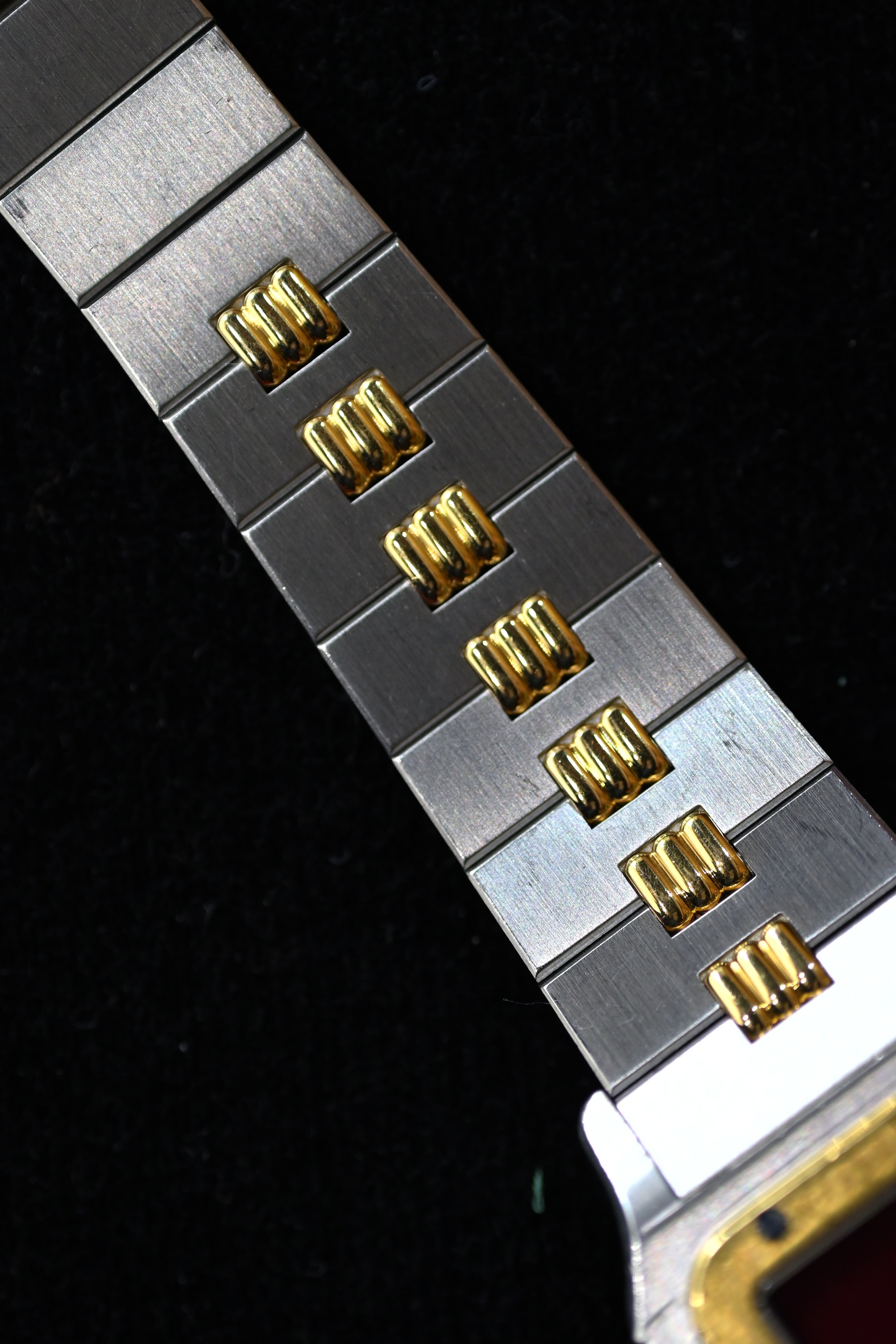 "International Warranty Included" Cartier Santos Galbe LM Size Godron Bracelet Stainless Steel x Gold Combination Automatic Model Ref.2961