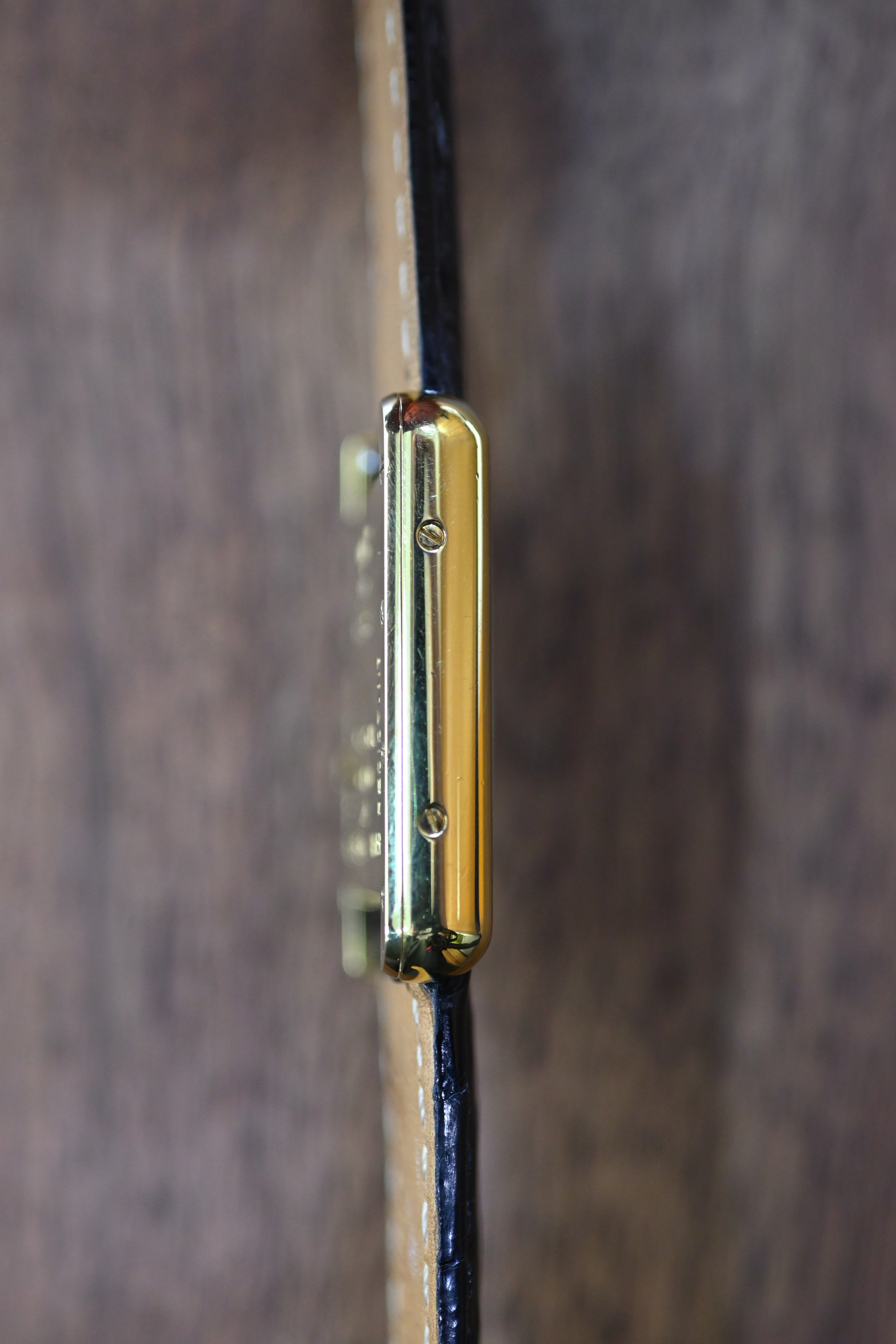 Must de Cartier Tank Ladies Vintage Watch Pink Aquarino MM Size Pure Silver with 18K Vermeil