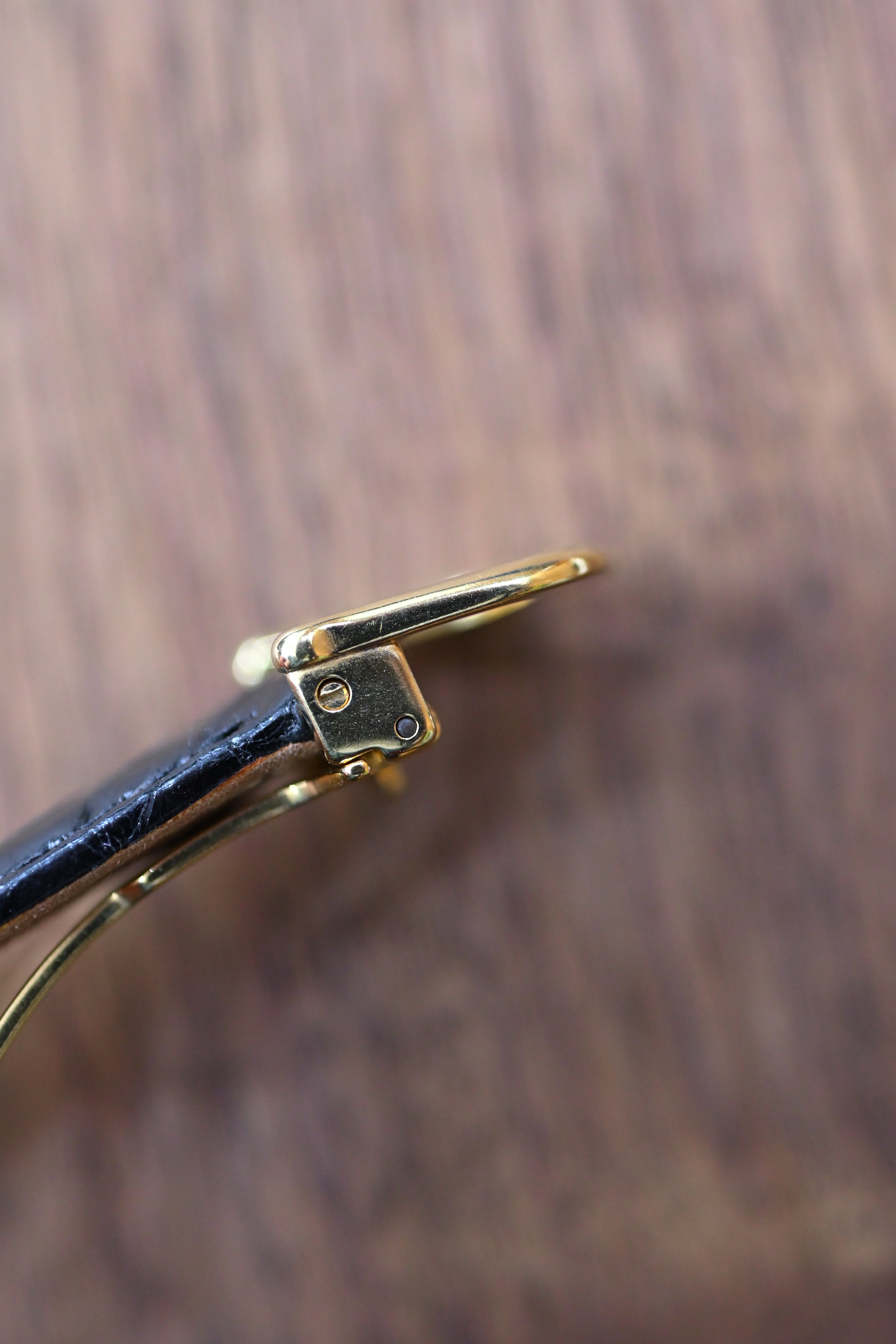 Must de Cartier Tank Ladies Vintage Watch Inner Grey SM Size Pure Silver with 18K Vermeil