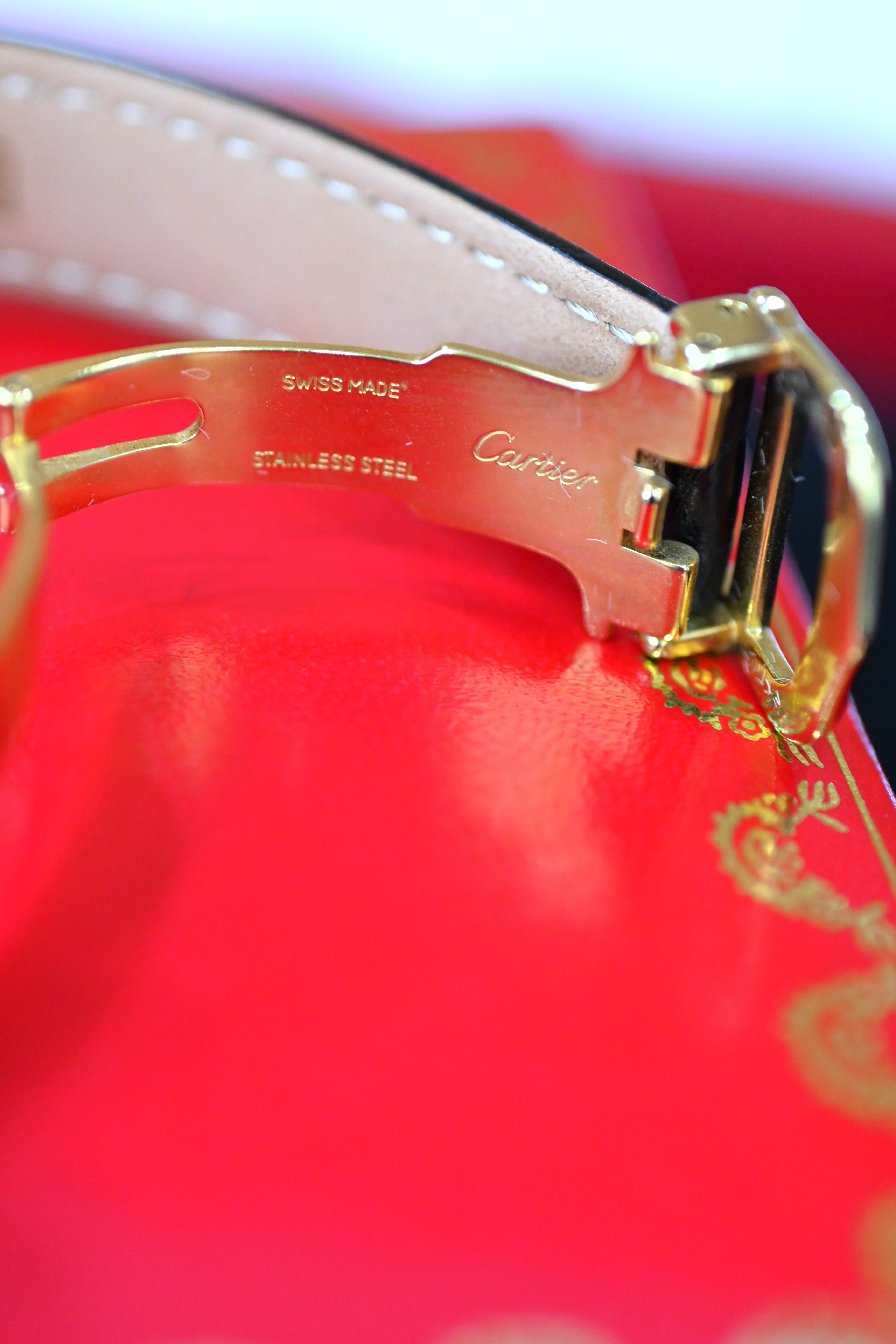 Must de Cartier Tank Ladies Vintage Watch Inner Grey SM Size Pure Silver with 18K Vermeil