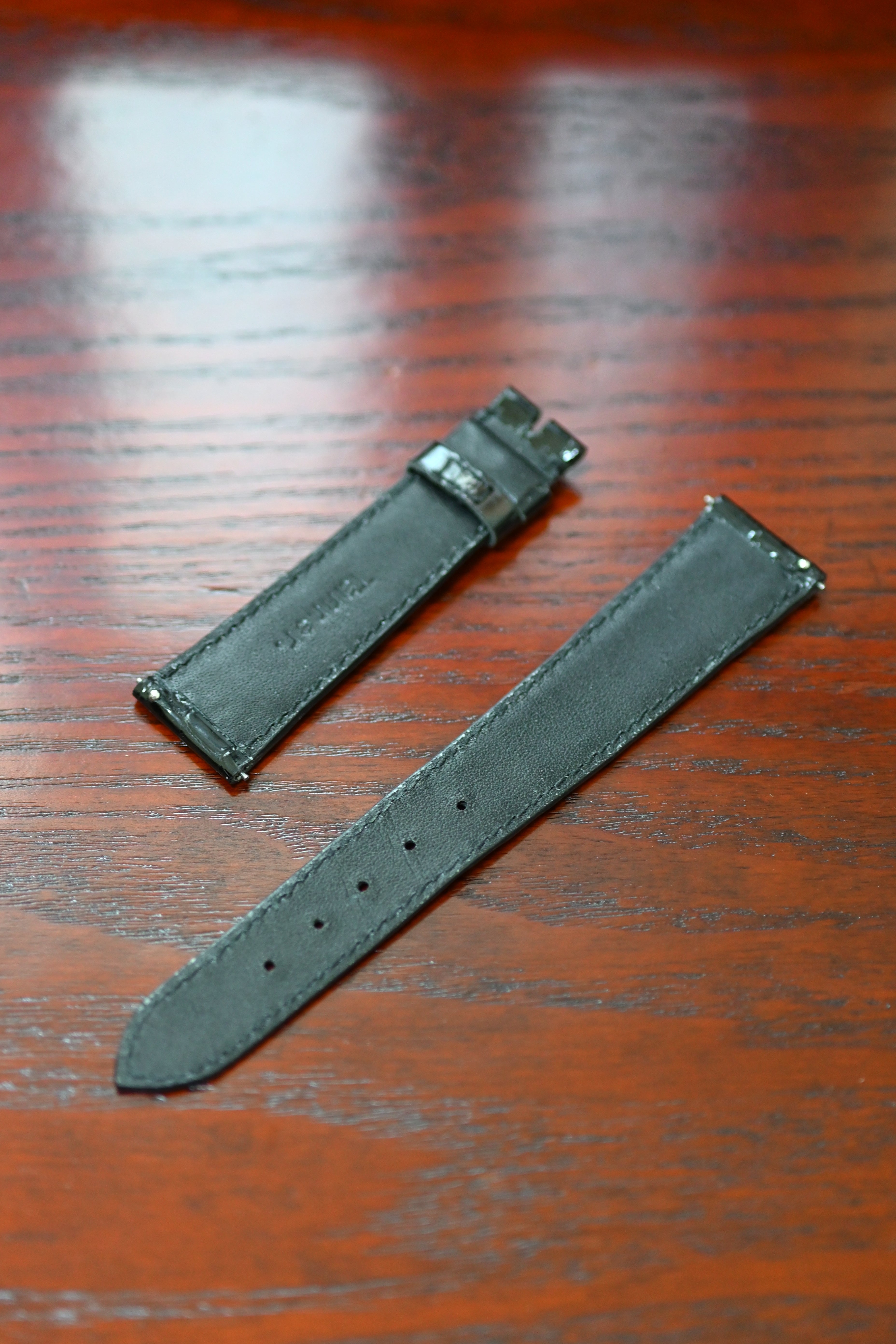 腕時計ベルト ラグ幅 18mm ポロサスブラック