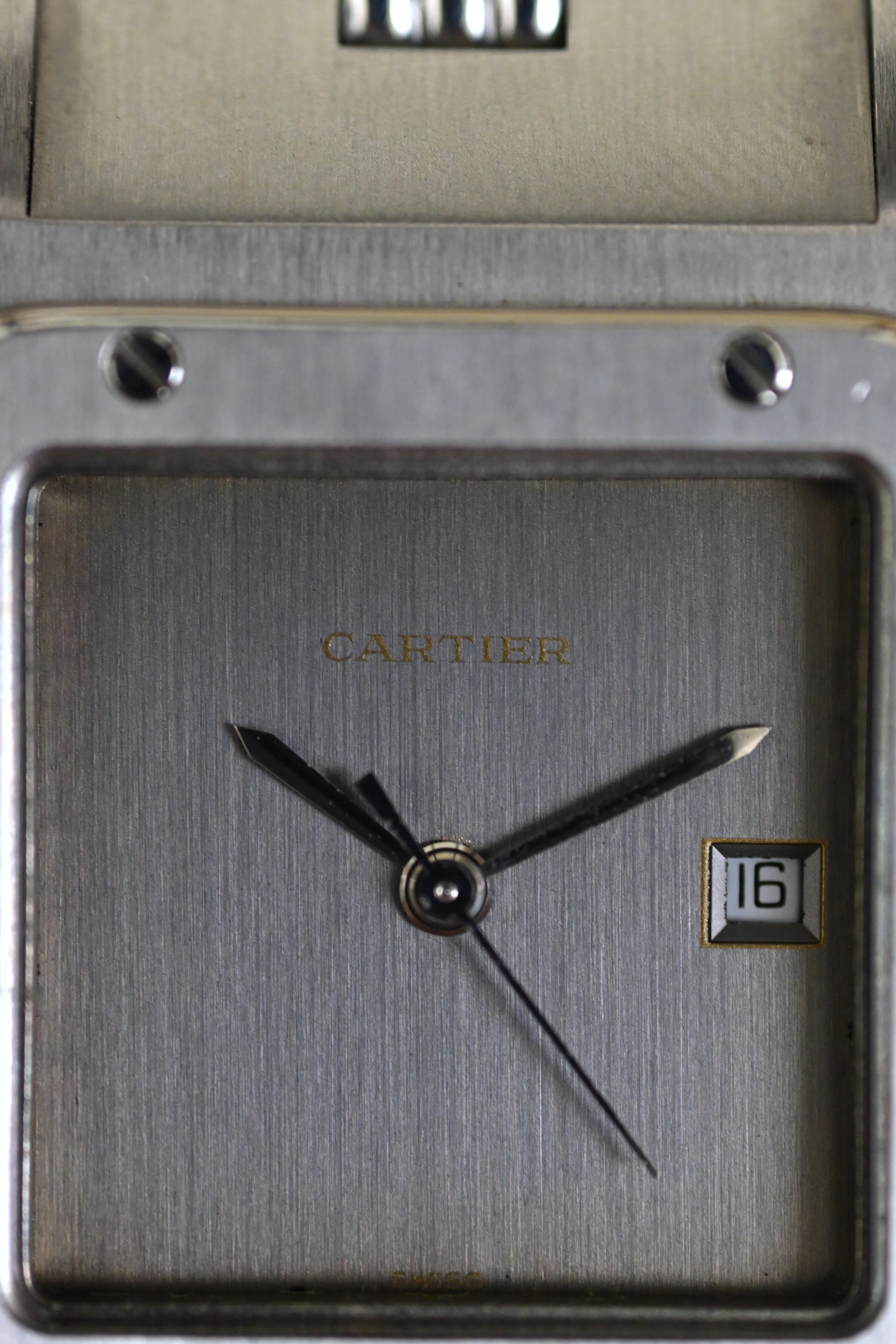 Cartier Santos Galbee LM size stainless steel x gold combination automatic model Ref: 2961