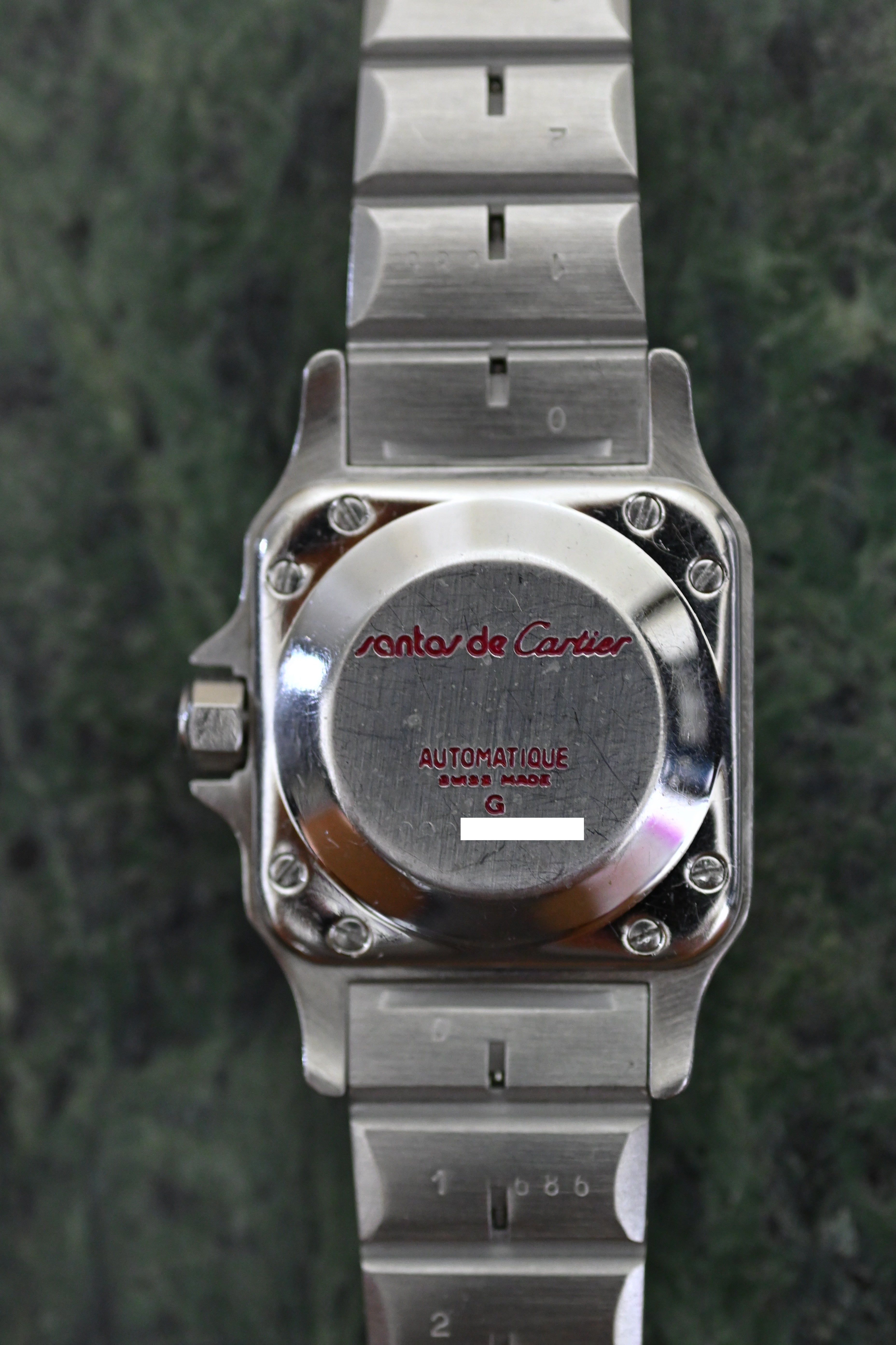 "International Warranty Included" Cartier Santos Galbe LM Size Godron Bracelet Stainless Steel x Gold Combination Automatic Model Ref.2961