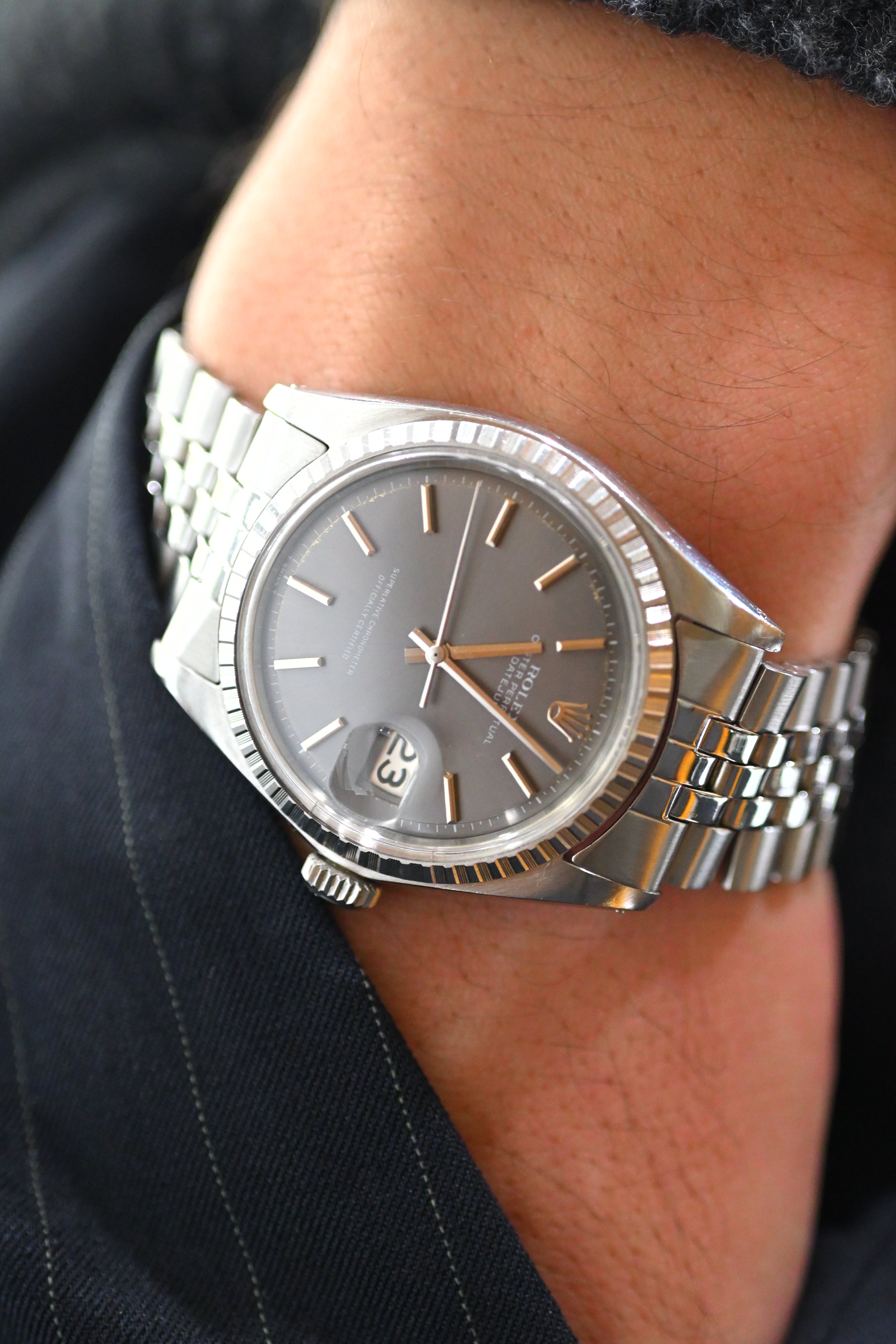 ROLEX ロレックス デイトジャスト Ref.1603 グレーゴースト文字盤 ノンルミナス