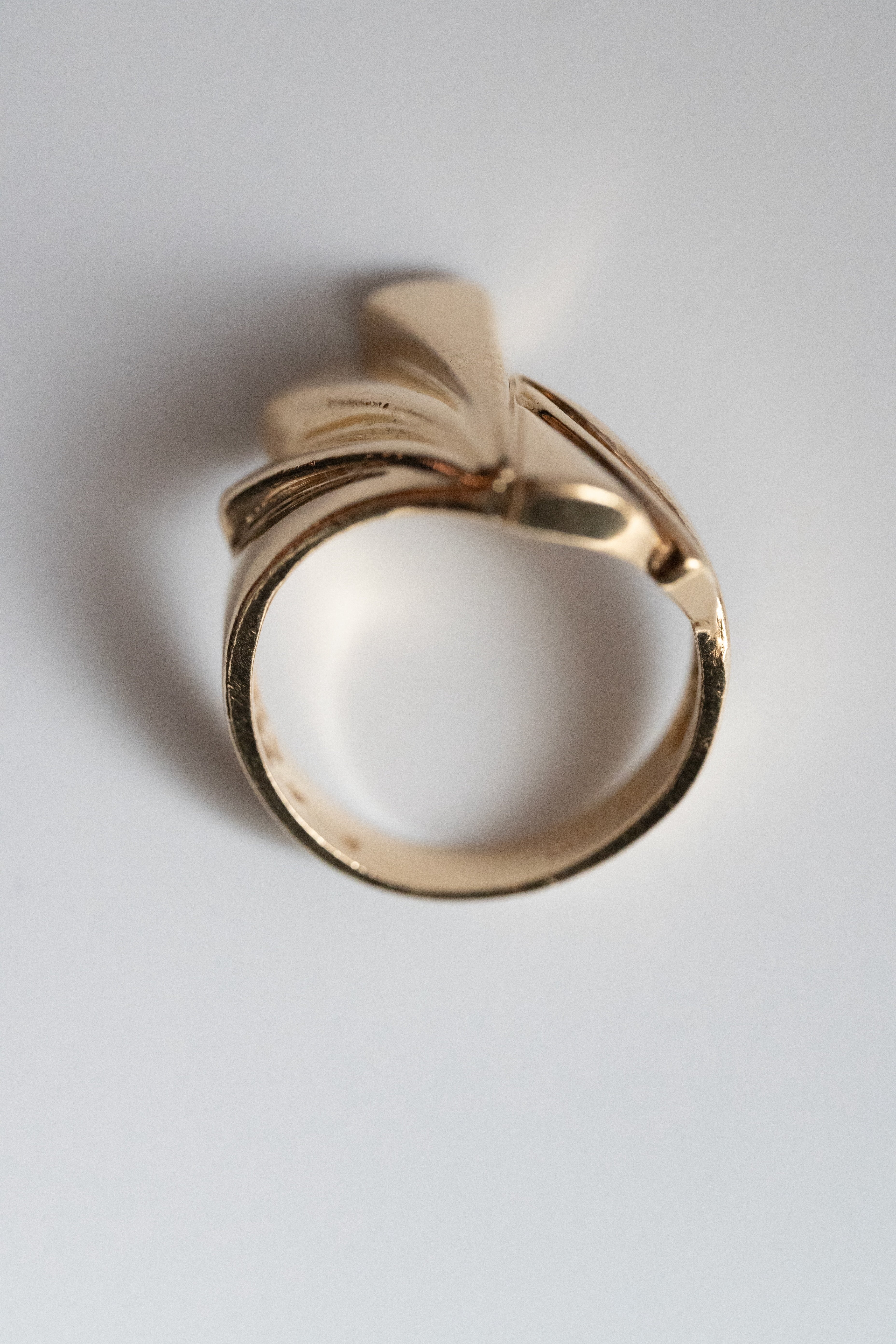 14K 6.40g ヴィンテージ・アーキテクチュアル・カクテルリング