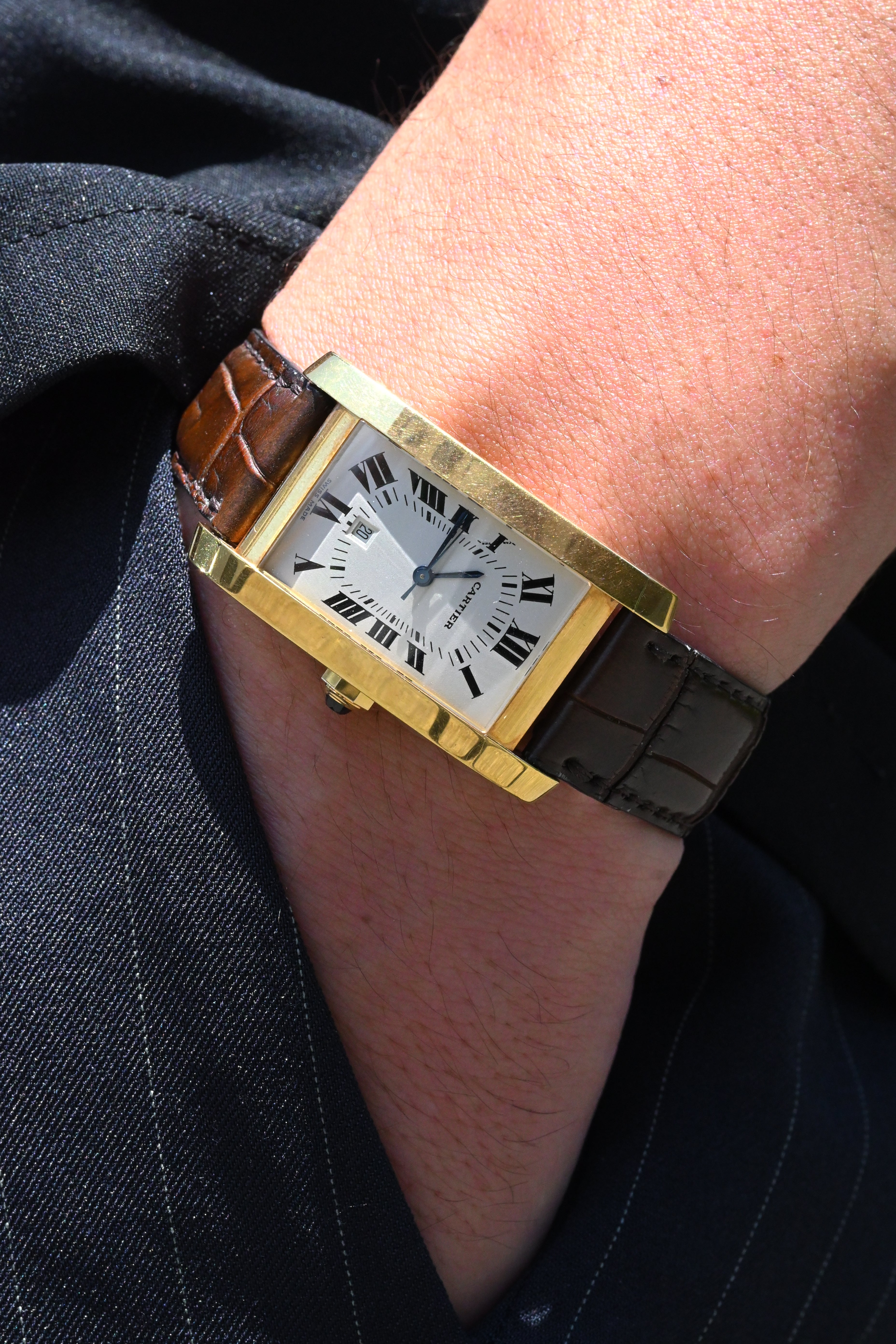 CARTIER カルティエ タンクアメリカン 18KYG MMサイズ W2600851
