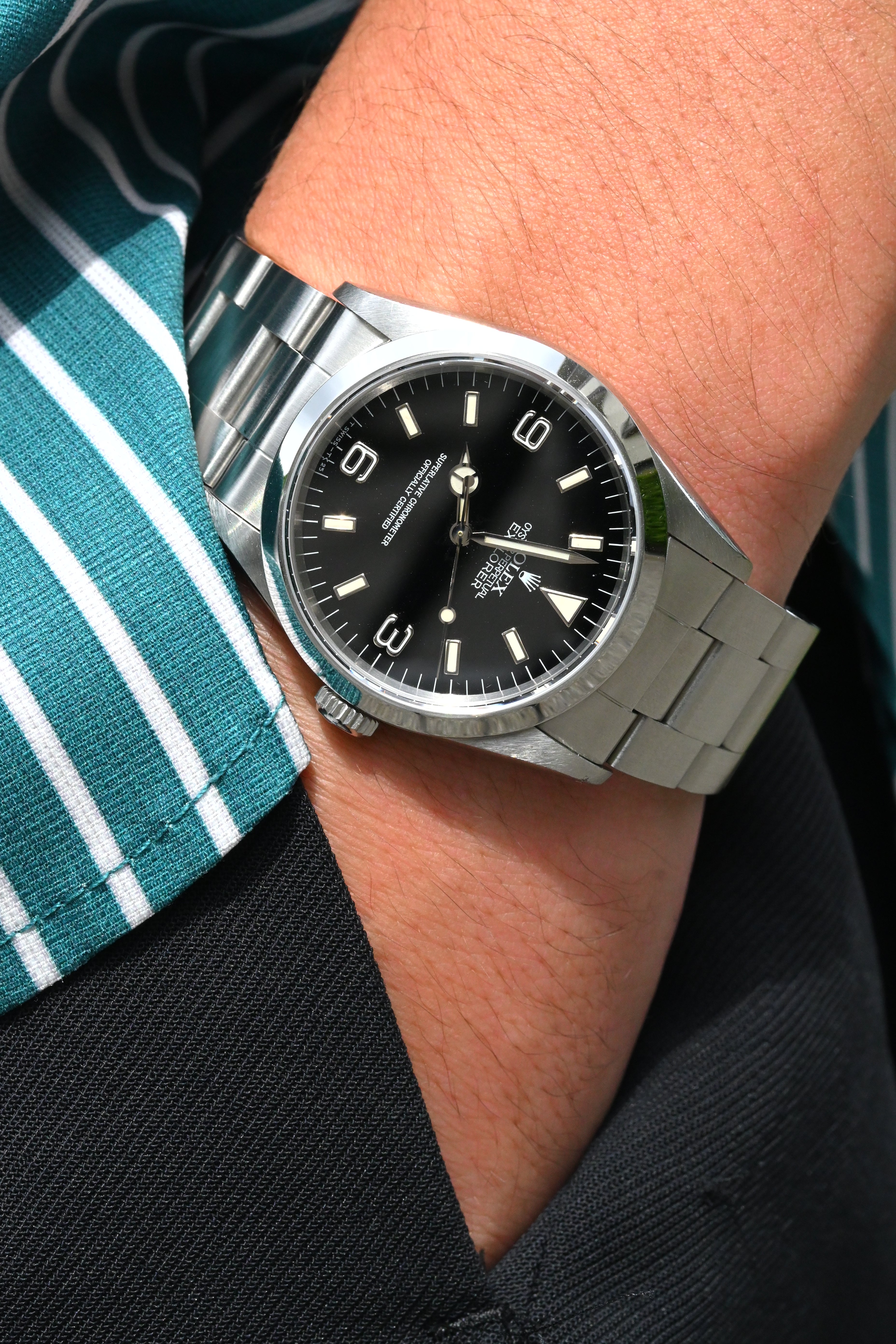 ROLEX ロレックス エクスプローラー Ref.14270 トリチウム シングル 1995年製 ギャランティ