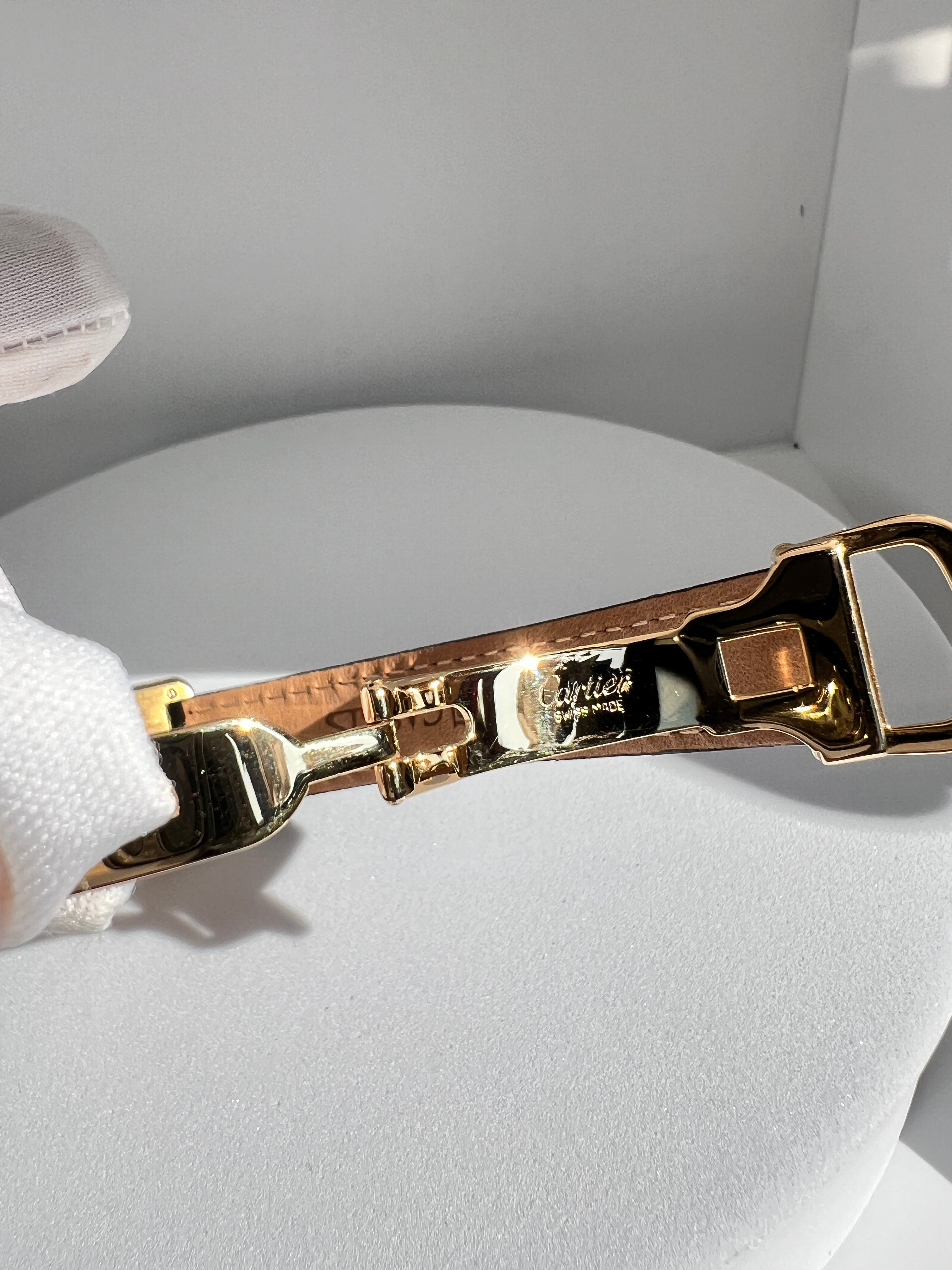 Must de Cartier Tank Ladies Vintage Watch Ivory SM Size Quartz Sterling Silver with 18K Vermeil