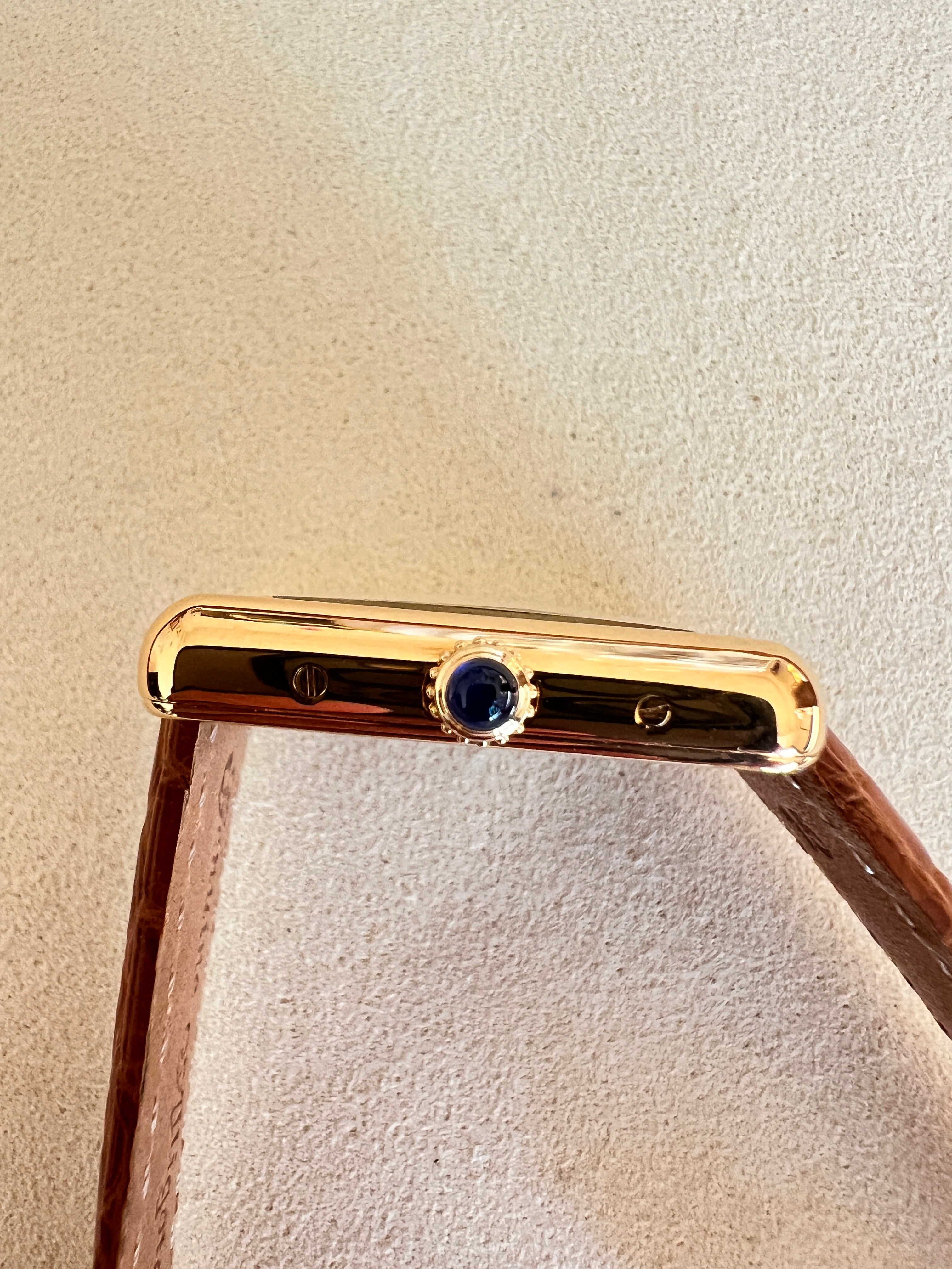 マスト ドゥ カルティエ タンク レディースヴィンテージウォッチ ピンク アクアリーノ MMサイズ 純銀に18Kヴェルメイユ